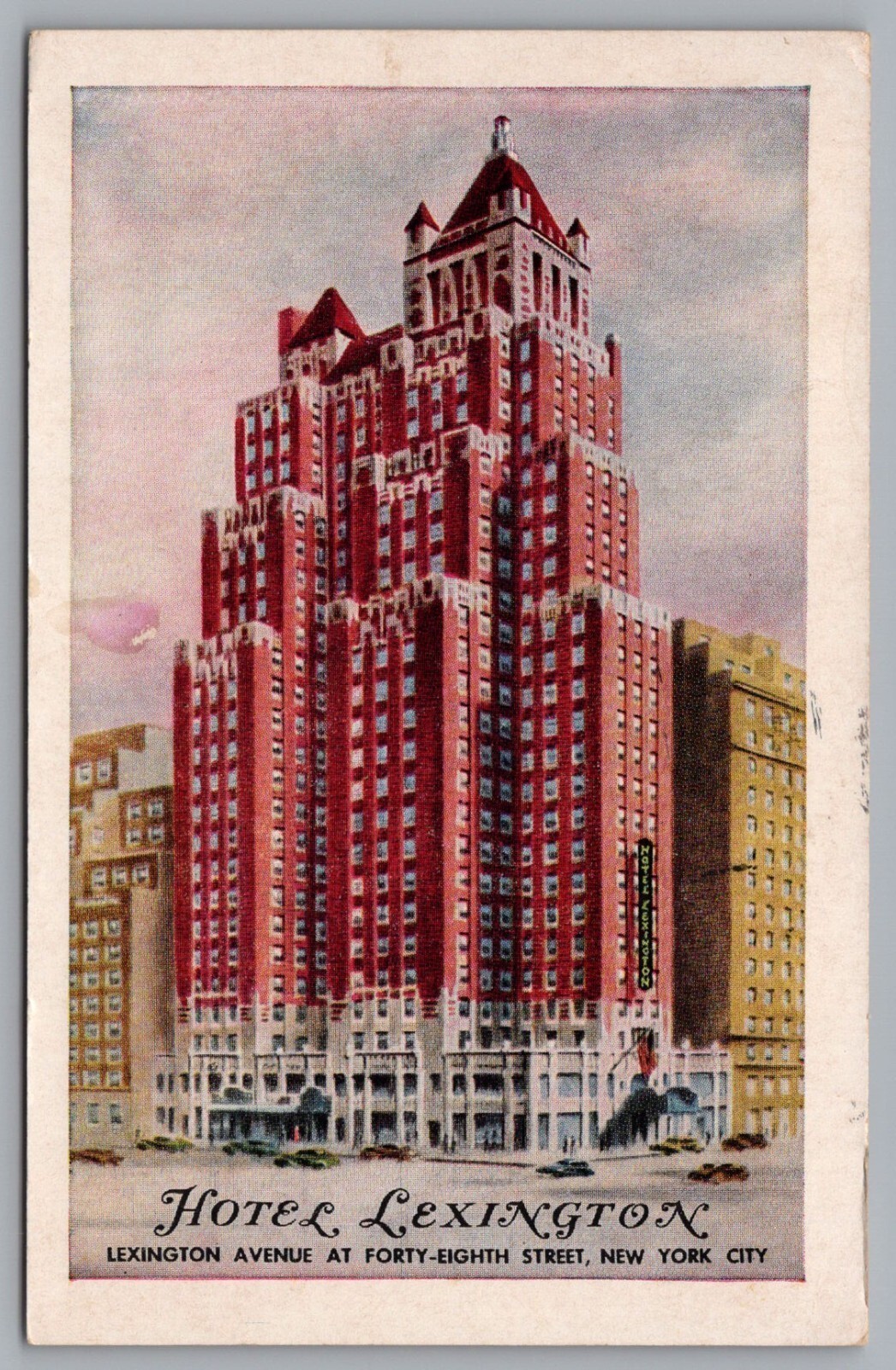 HOTEL LEXINGTON, New York City, NY, 1956 Postcard TS-39A