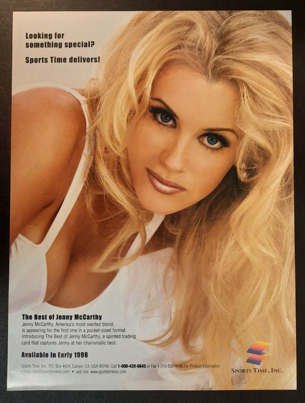 THE BEST OF JENNY MCCARTHY Trading Cards ~ Vintage Magazine PRINT AD 1998