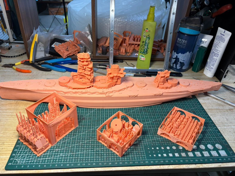 3D Printed 1/350 Japanese Navy Hyuga Battleships Unpainted Model Kit NEW 3D Printed 1/350 Japanese Navy Hyuga Battleships Unpainted Model Kit NEW