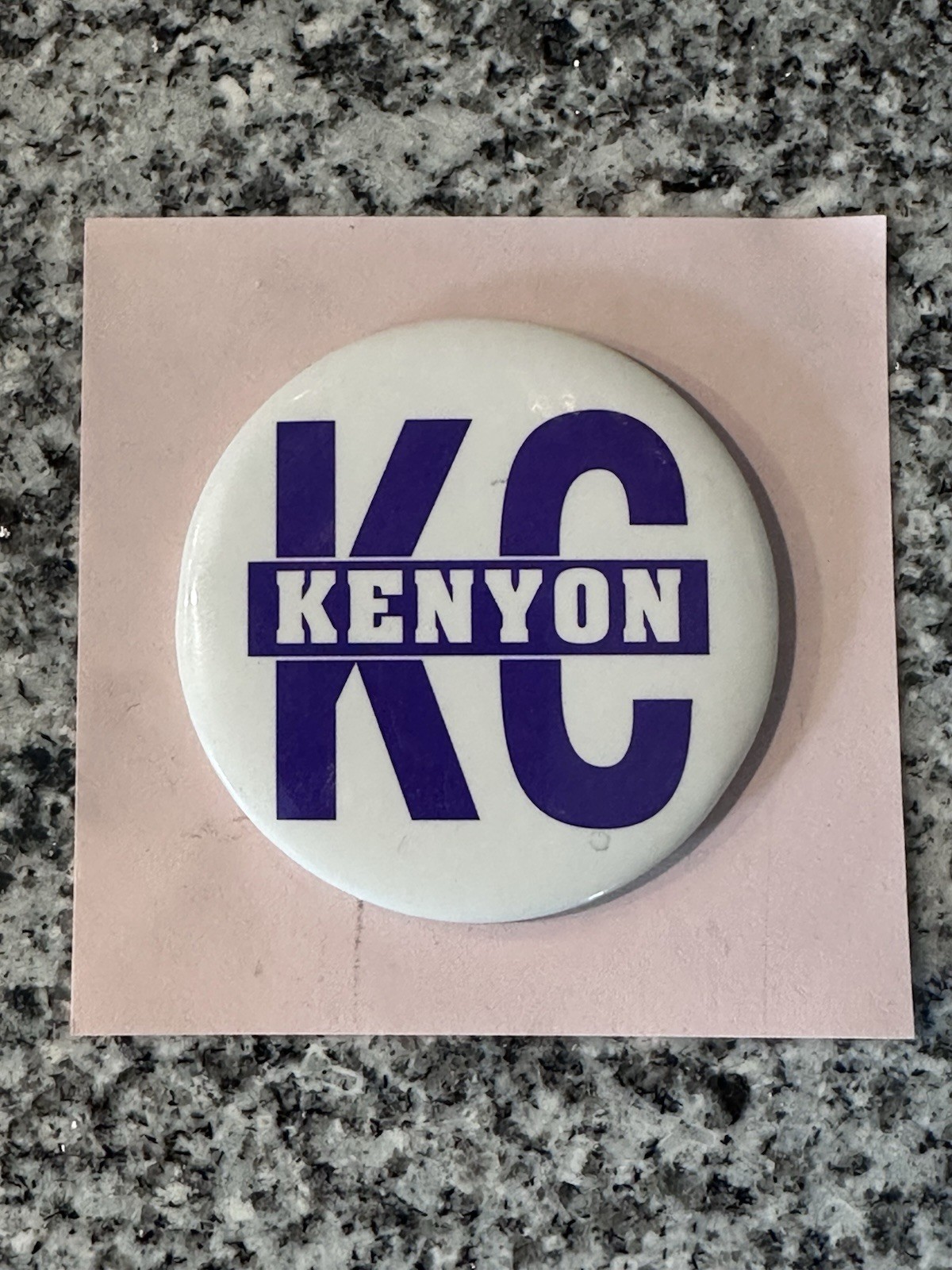 Vintage Kenyon College Button Refrigerator Magnet
