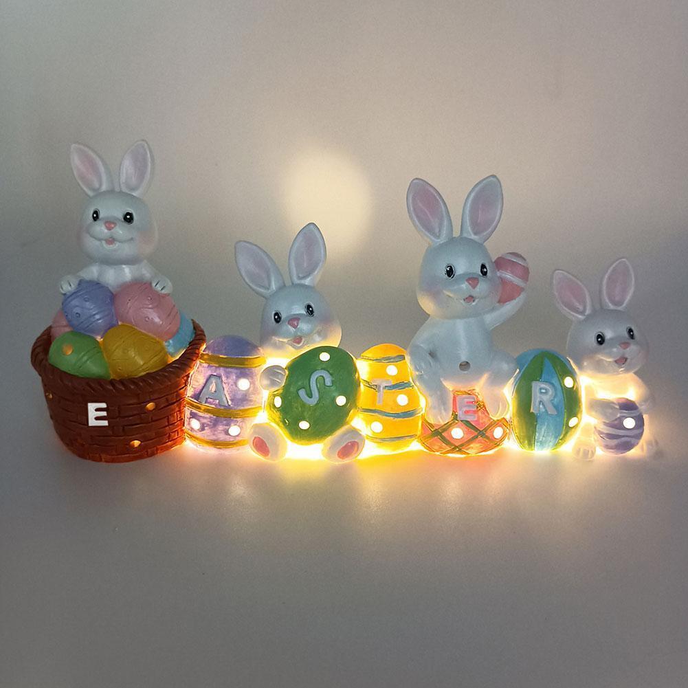 Rabbit Easter Decoration Cute Bunny Figurine Resin Crafts Ornament-Rabbit-Statue