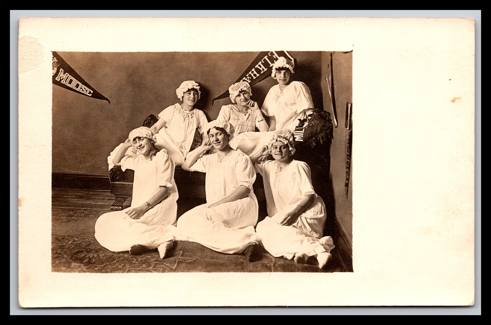 Post Card - Slumber Party In 1914 - RPPC