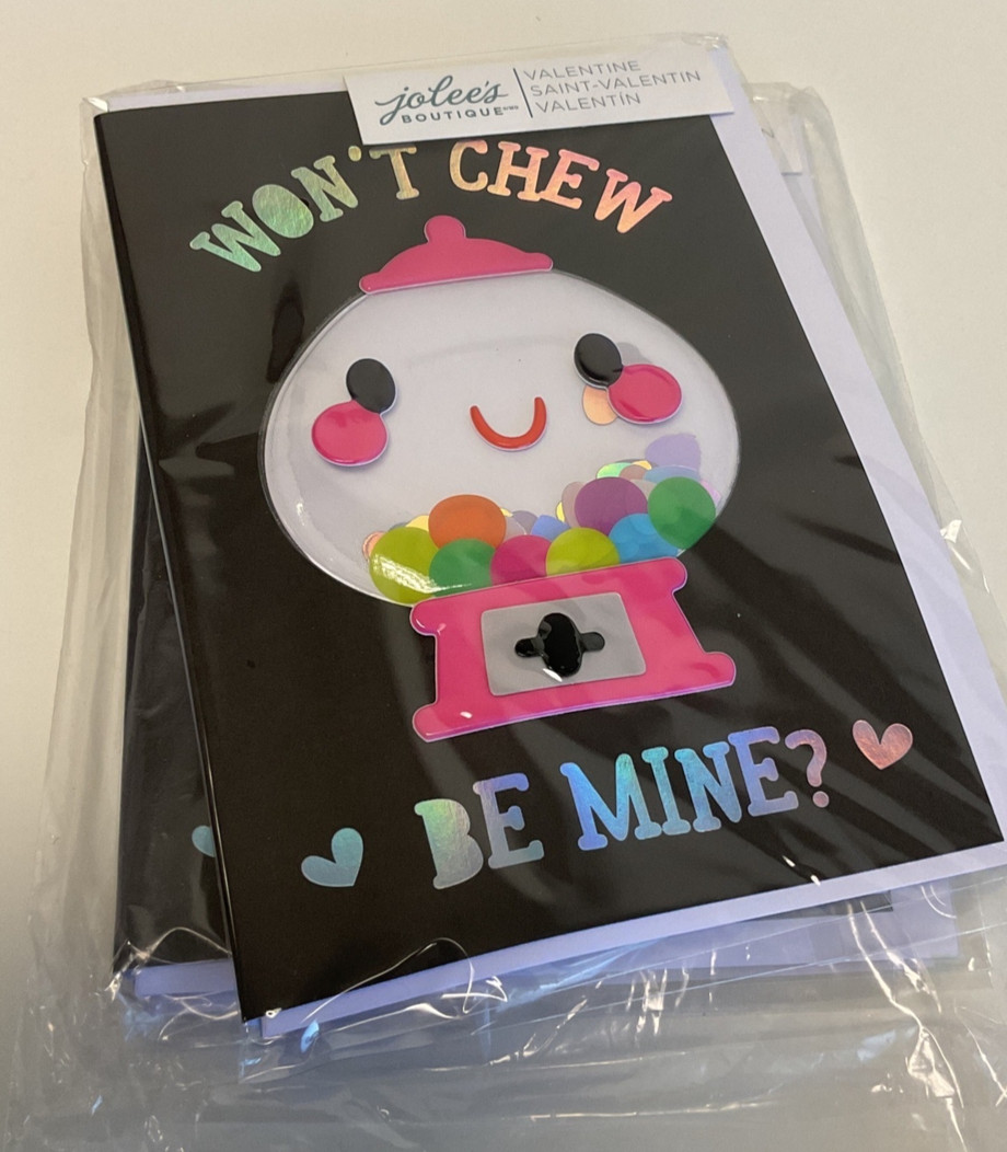 American Crafts Jolee’s Boutique Valentine Card - Won’t Chew (3 Pack)