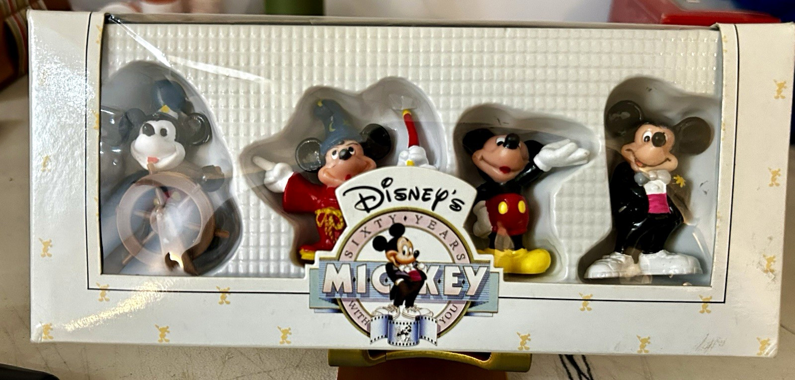 Applause Inc. Disney Mickey Mouse 60th Anniversary Figurine Set 3 Figures 1988
