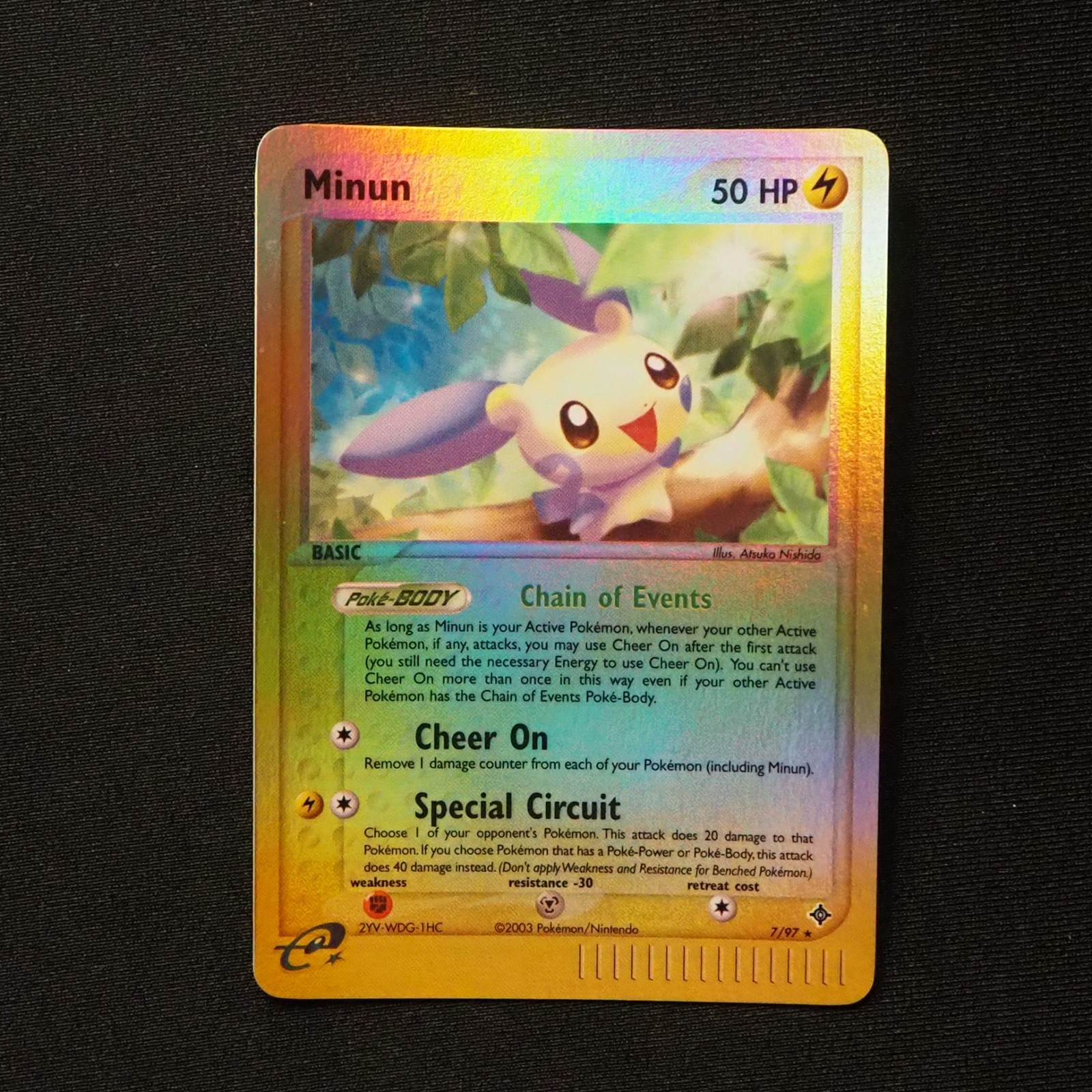 Minun 7/97 EX Dragon Reverse Holo Rare 2003 Pokémon TCG - NM