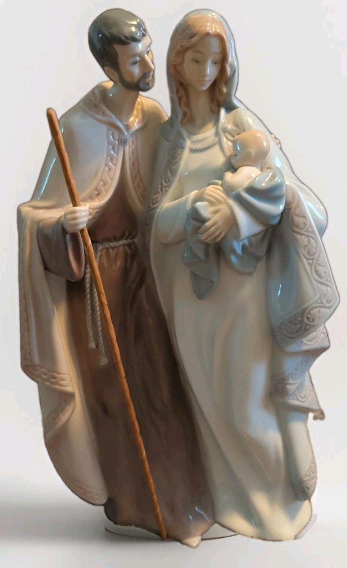 Lladro 4585 Holy Family Porcelain Figurine Nativity Joseph Mary Jesus Spain