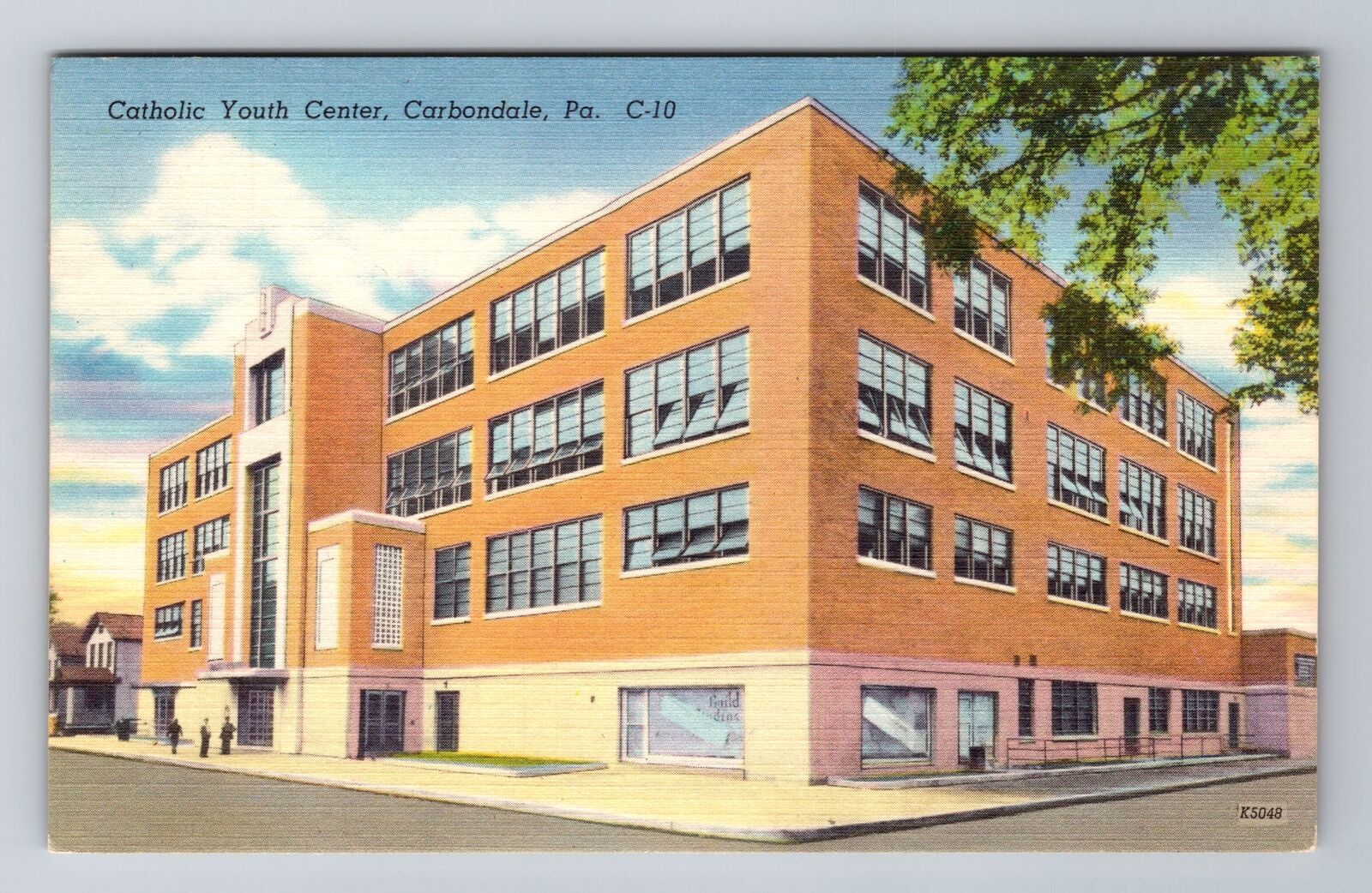 Carbondale PA-Pennsylvania, Catholic Youth Center, Antique Vintage Postcard