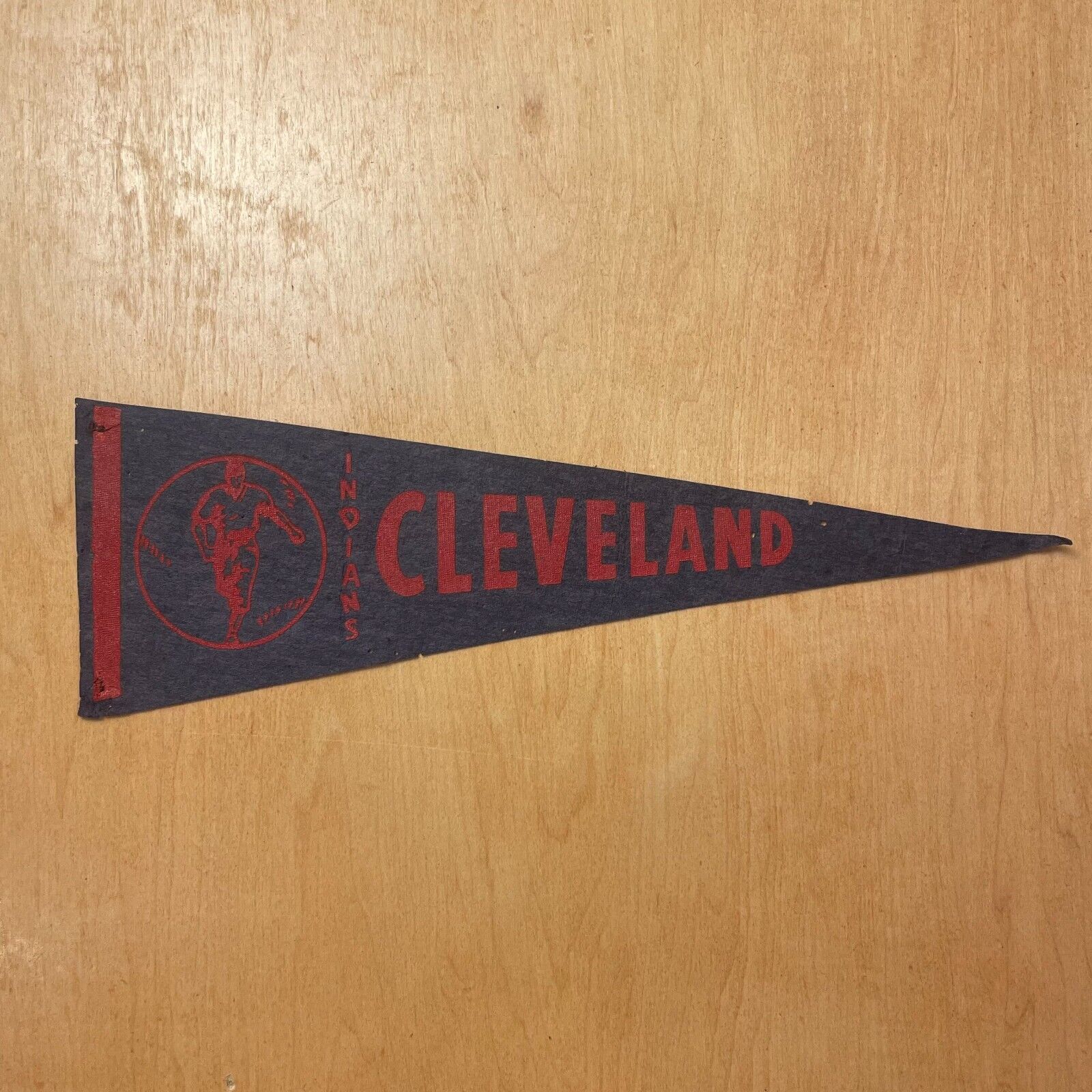 Vintage 1950s Cleveland Indians Baseball 5x15 Felt Pennant Flag