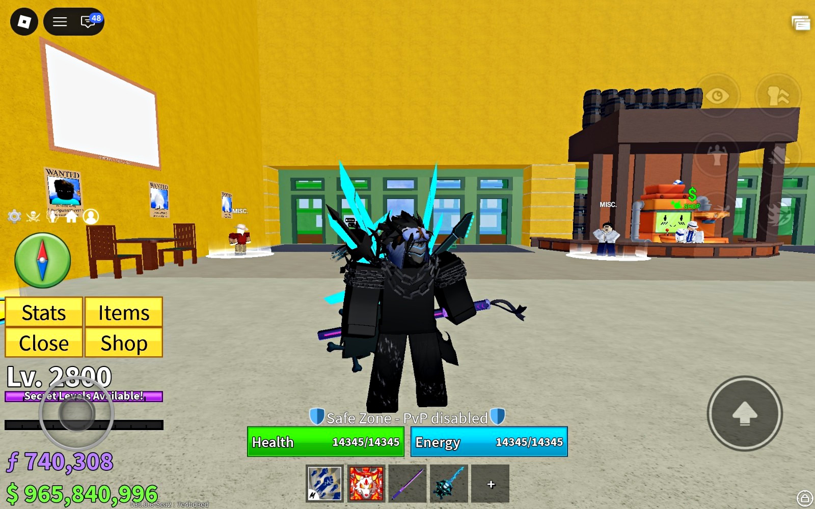 Blox Fruits Game Account Lv. 2800 Permanent Fruits: Dragon Dough Portal Gas