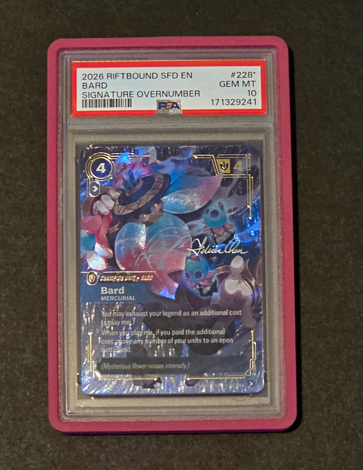Riftbound Spiritforged Bard Signature Overnumber #228