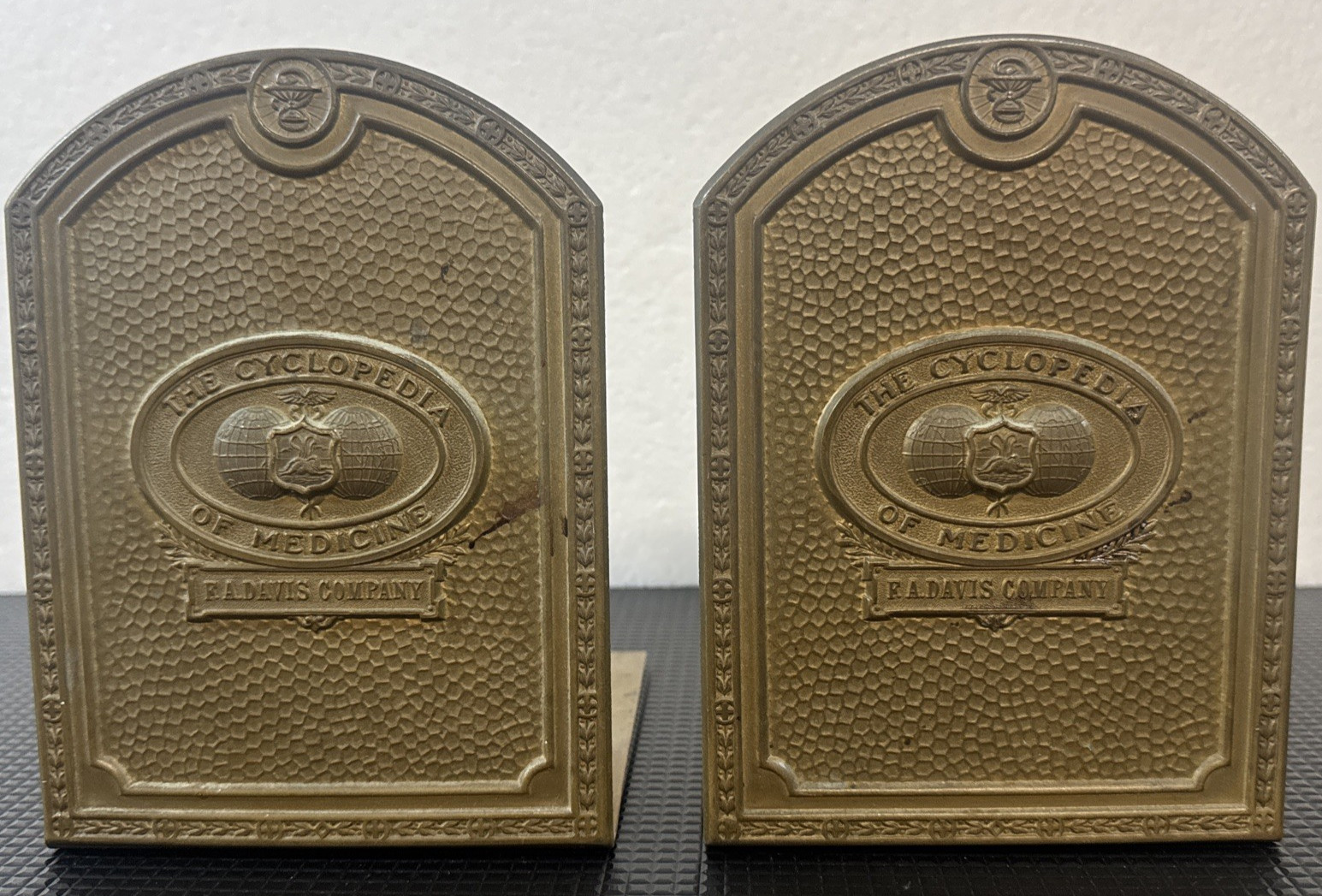 Antique Metal (Bronze?) Bookends - 