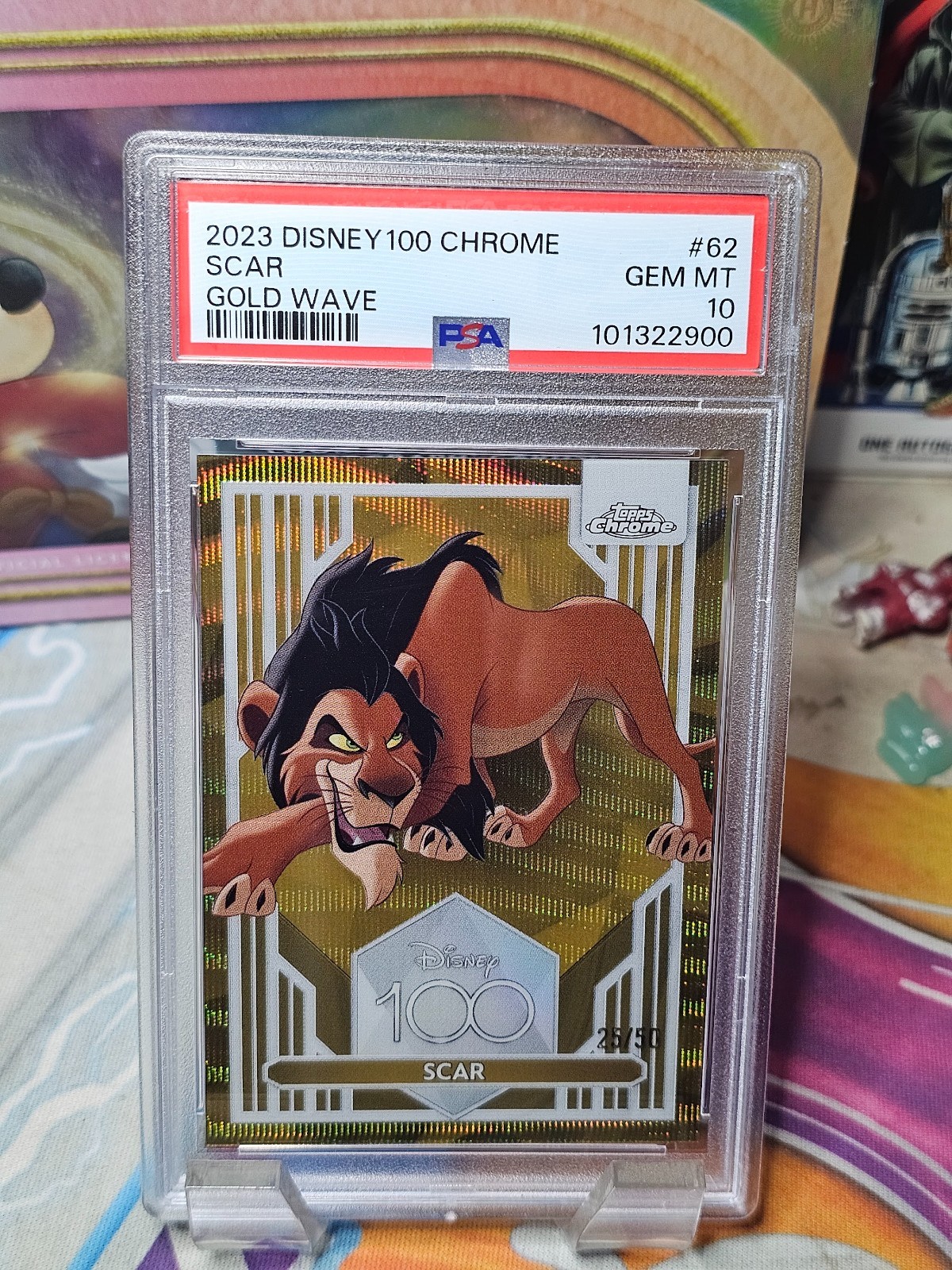 2023 Topps Disney 100 chrome Scar Gold Wave 2023 Topps Disney 100 chrome Scar Gold Wave