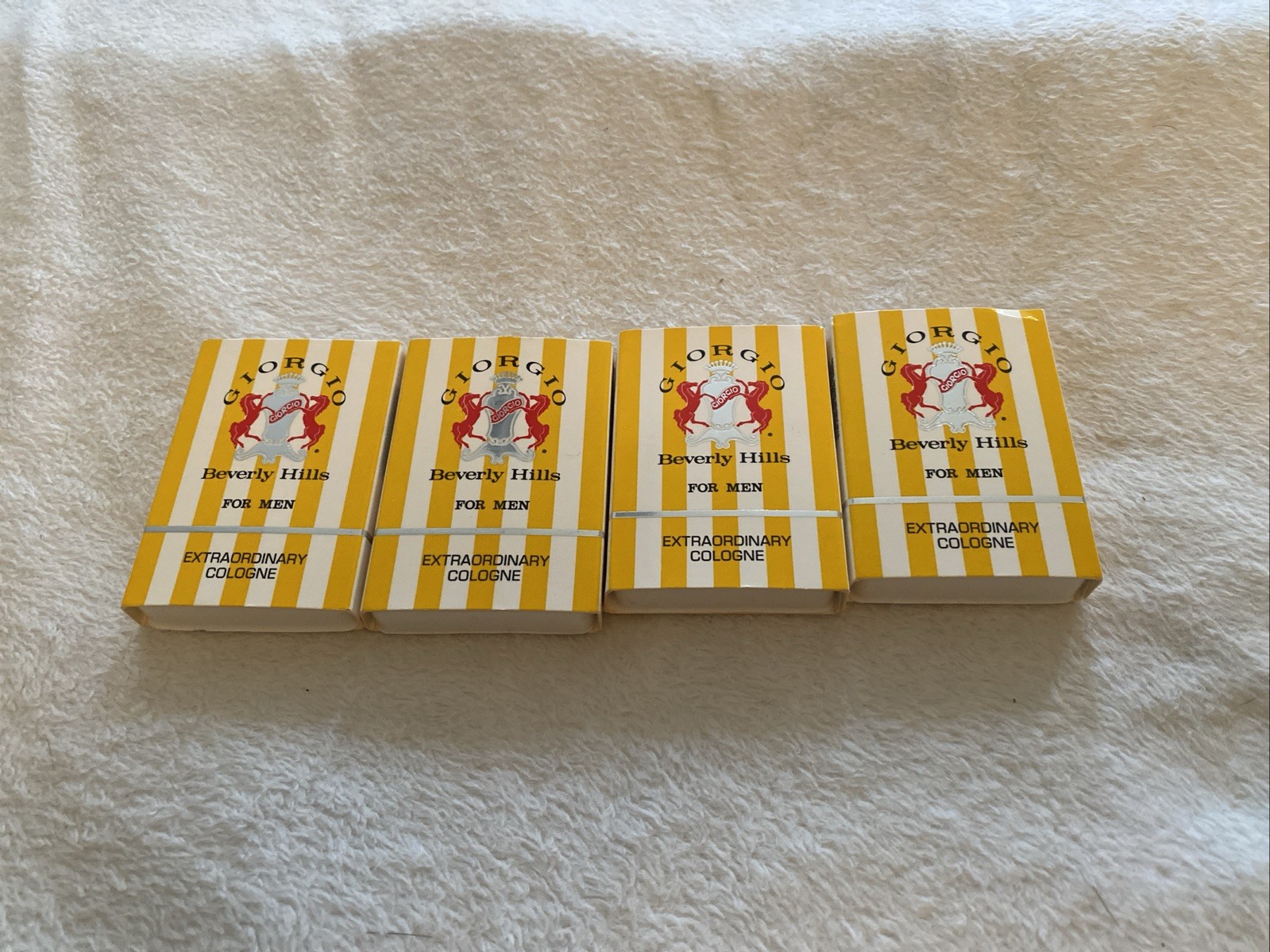 Vtg Giorgio of Beverly Hills Men's Extraordinary Cologne Sample Vial Lot Of 4