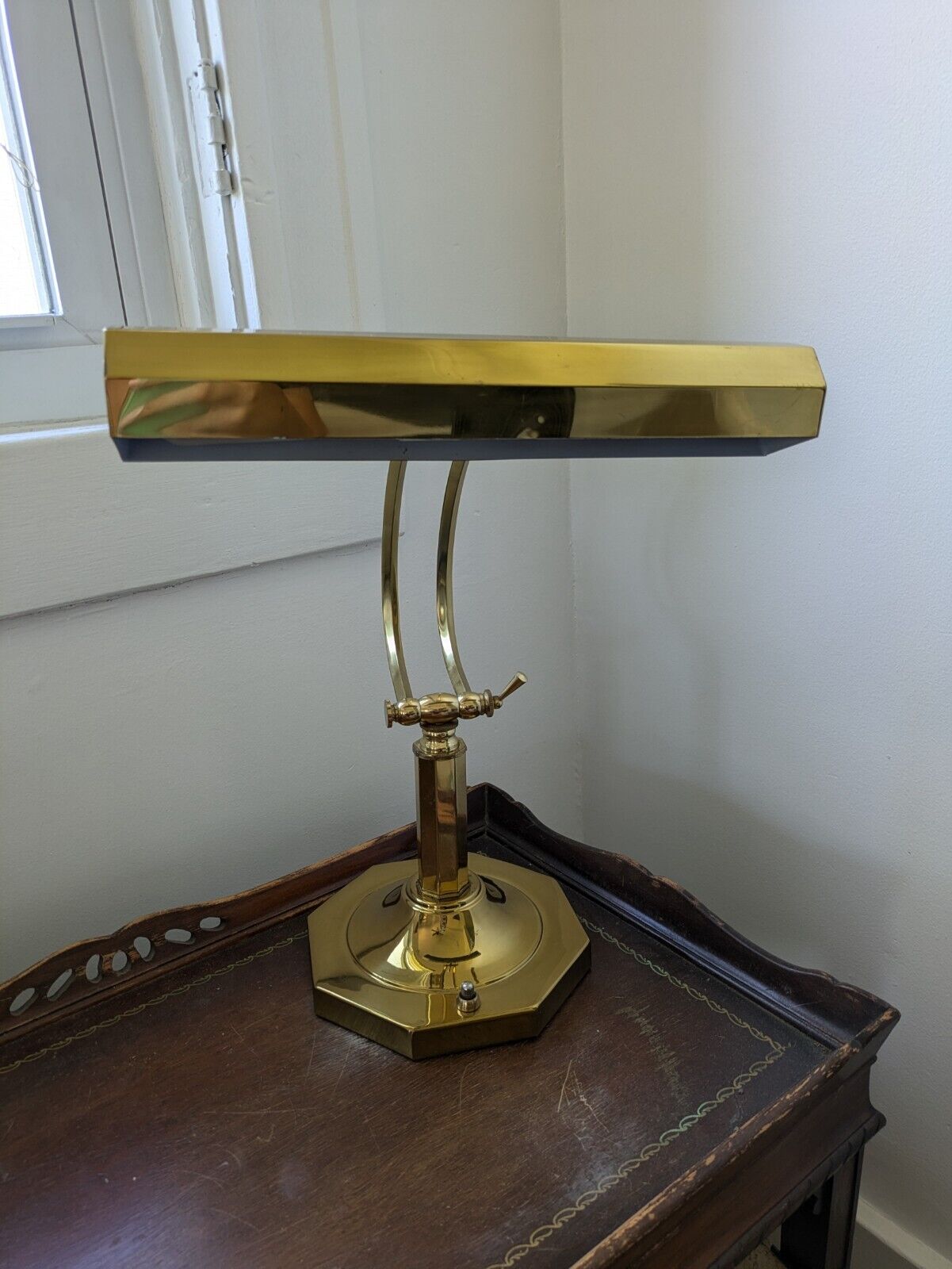 Vintage Dynasty Classics Brass Adjustable Desk Lamp Art Deco Style Brass Lamp