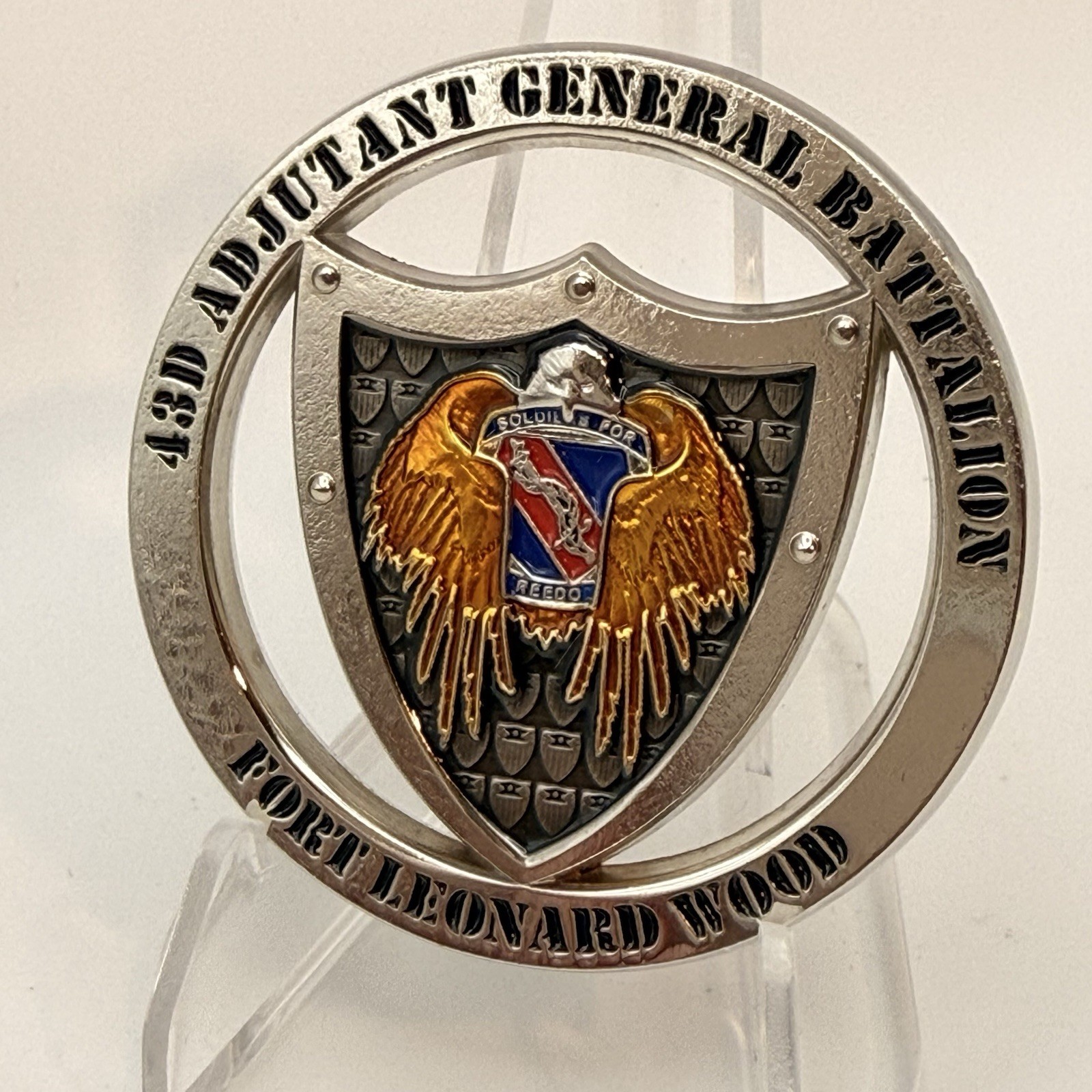 43D Adjutant General Battalion Fort Leonard Wood Army Challenge Coin