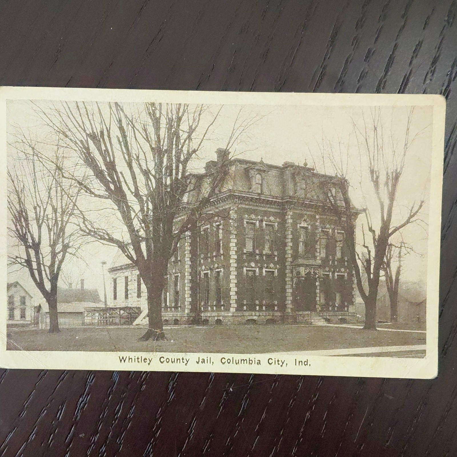 Auburn Post Card Mfg Co RPPC Whitley County Jail Columbia City IN Unposted