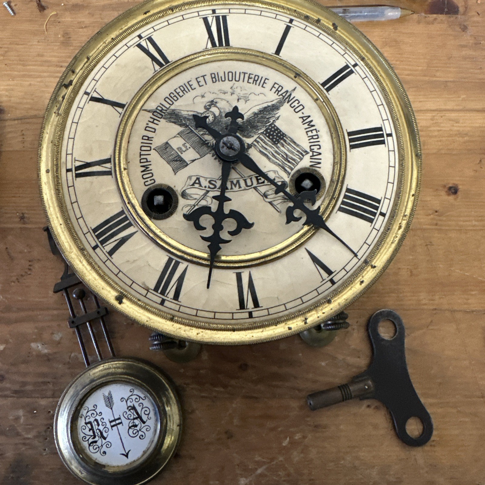 (LU) Antique Chime Mechanism (Counter Watchmaking Jewelry Franco-American