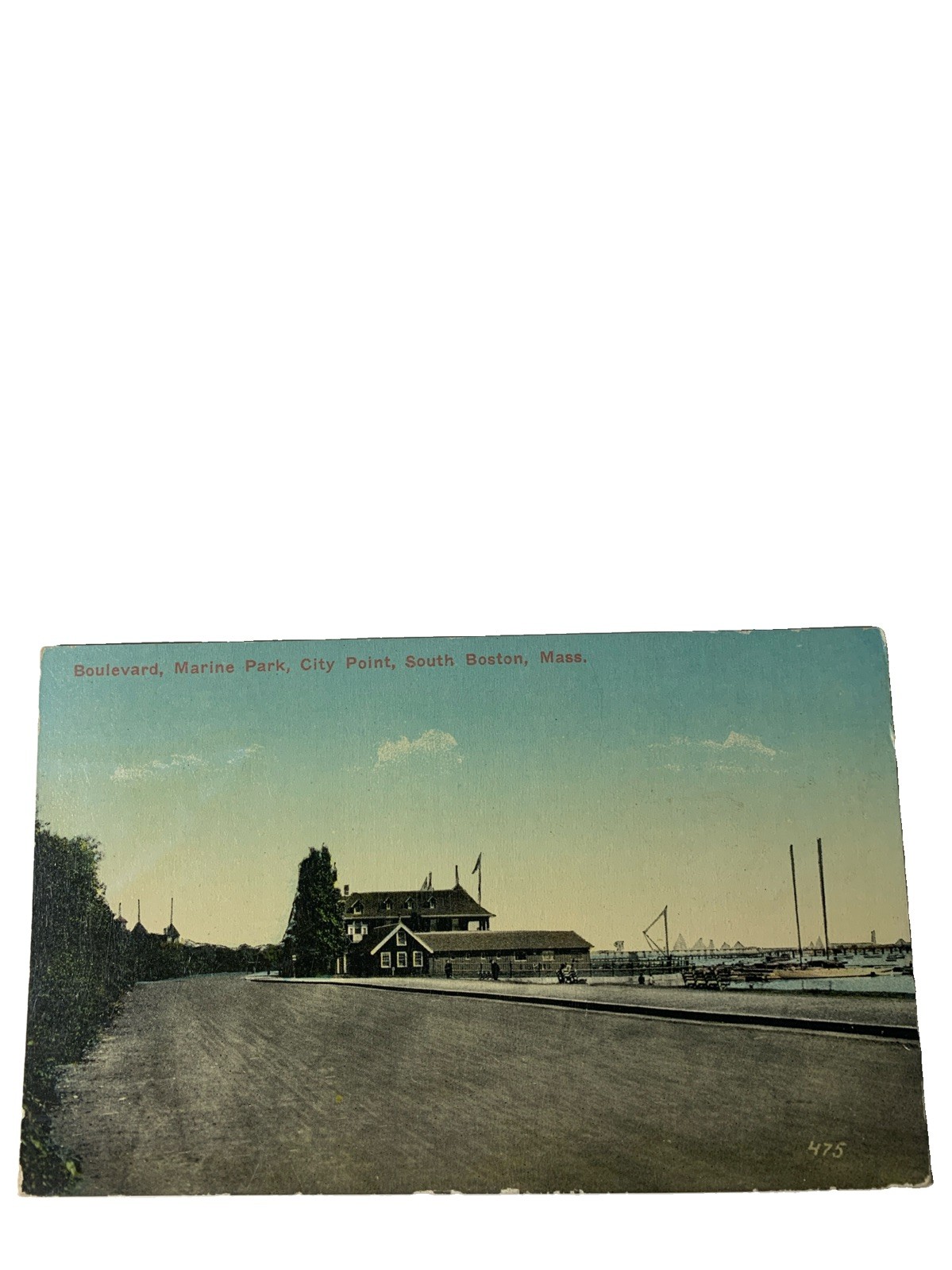 Antique Boulevard City Point S Boston MA Postcard Unposted D472