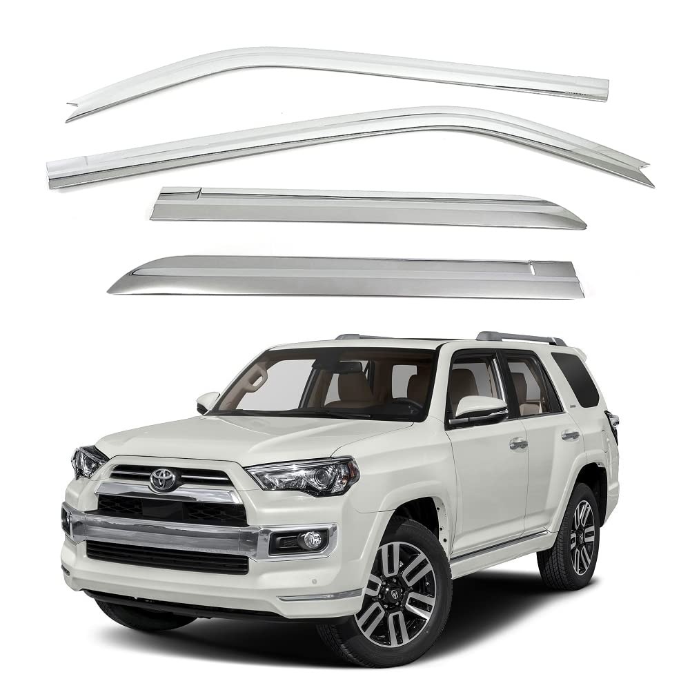 AUTOCLOVER Tape-On Rain Guards Window Visors 4 Pcs Set for Toyota 4Runner 2010-2