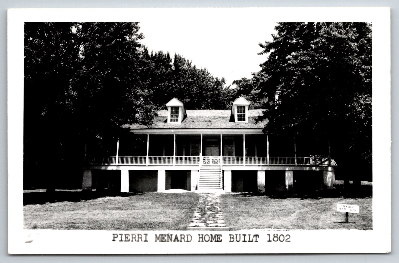 c 1950s RPPC Pierri Menard Home Ellis Grov IL real photo postcard