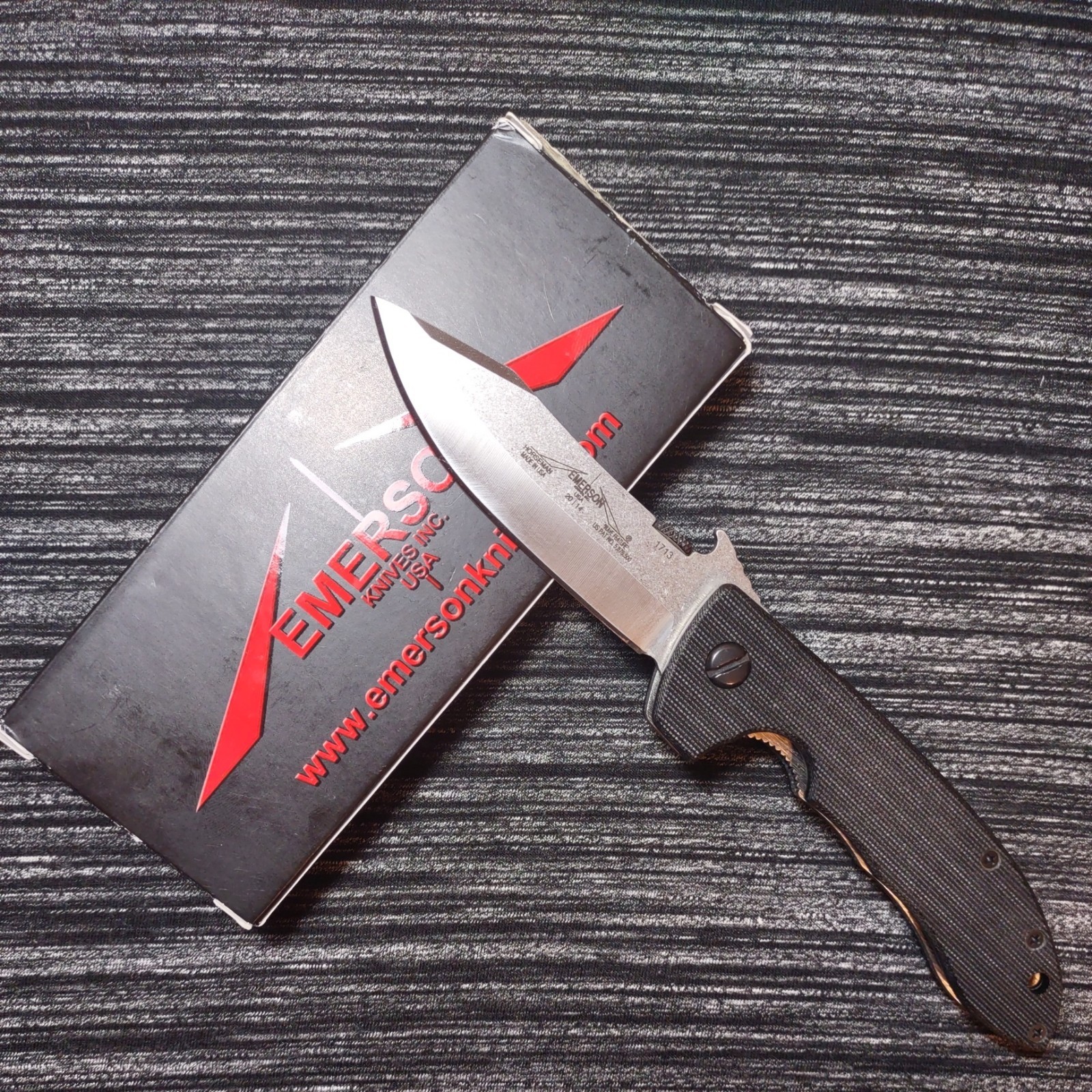 🔥2014 Emerson Horseman Mini CQC-8  154CM USA Made G10 Scales Titanium liner🇺🇸