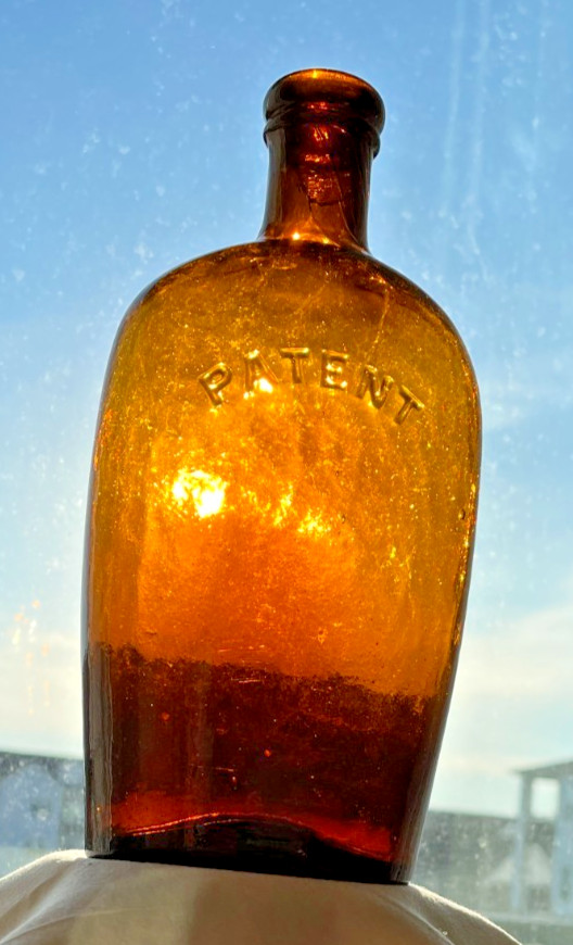 EXCELLENT ANTIQUE FLASK, \