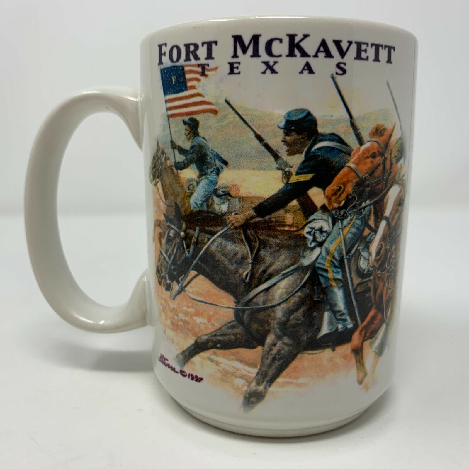 1997 Fort McKavett Texas The Redoubtable Sergeant Mug Don Stivers Army Mug Cup
