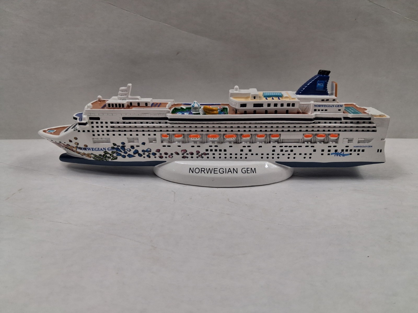 Norwegian Cruise Line Gem Resin Ship Model NCL 10.5