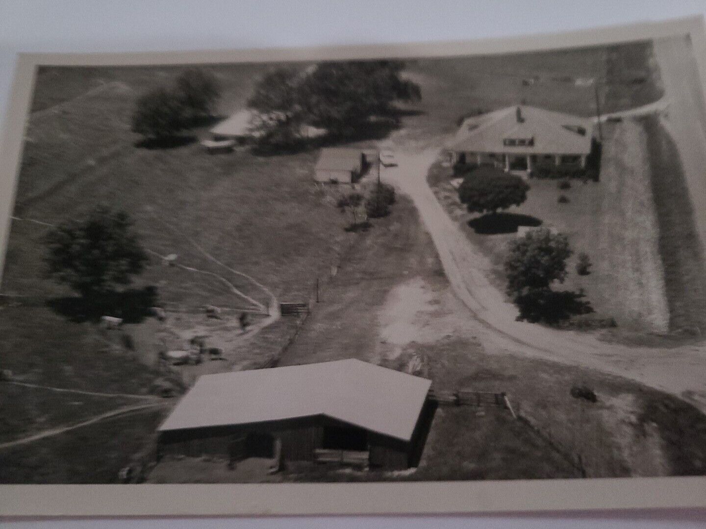 Jimmy Carter Boyhood Home In GA Airial View Vintage Black And White Post Card
