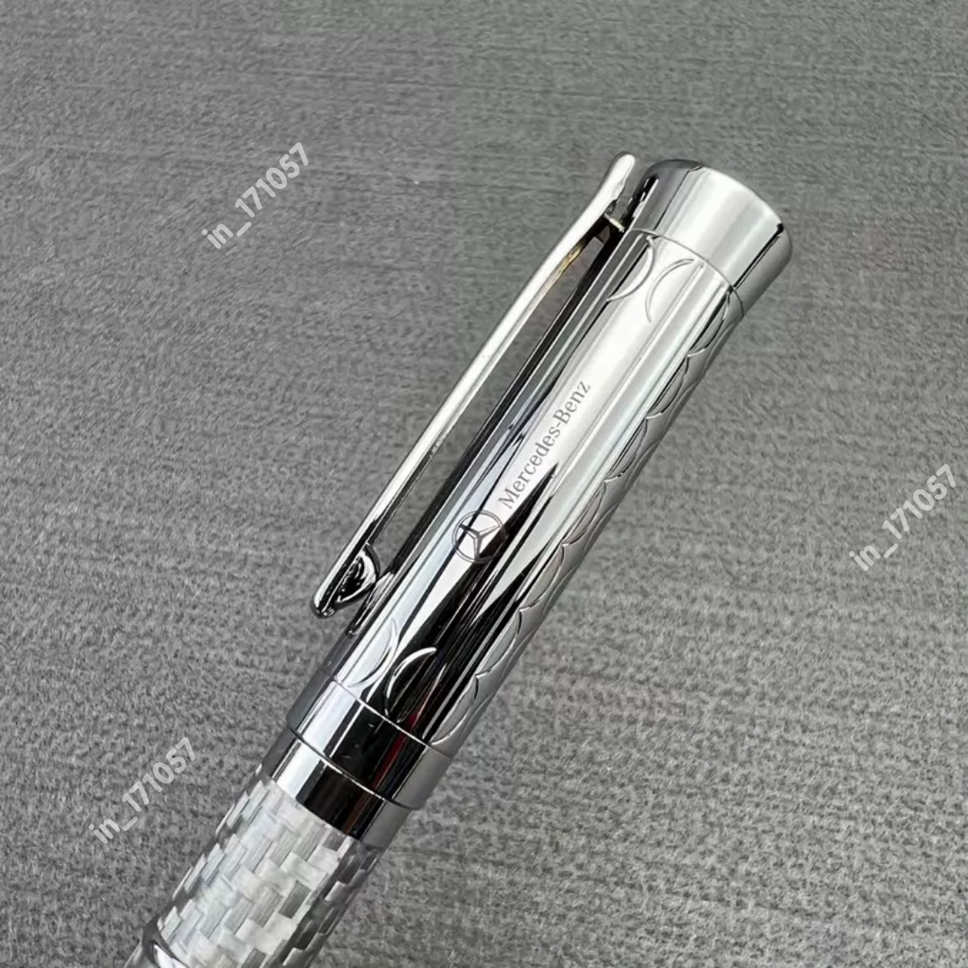 New Luxury Writing Pen Mercedes Benz Rollerball Silver Metal VIP Ad Gift