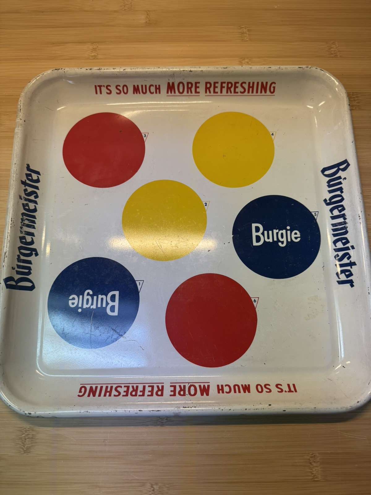 Vintage Burgermeister Beer Tray - Burgie Vintage Burgermeister Beer Tray - Burgie