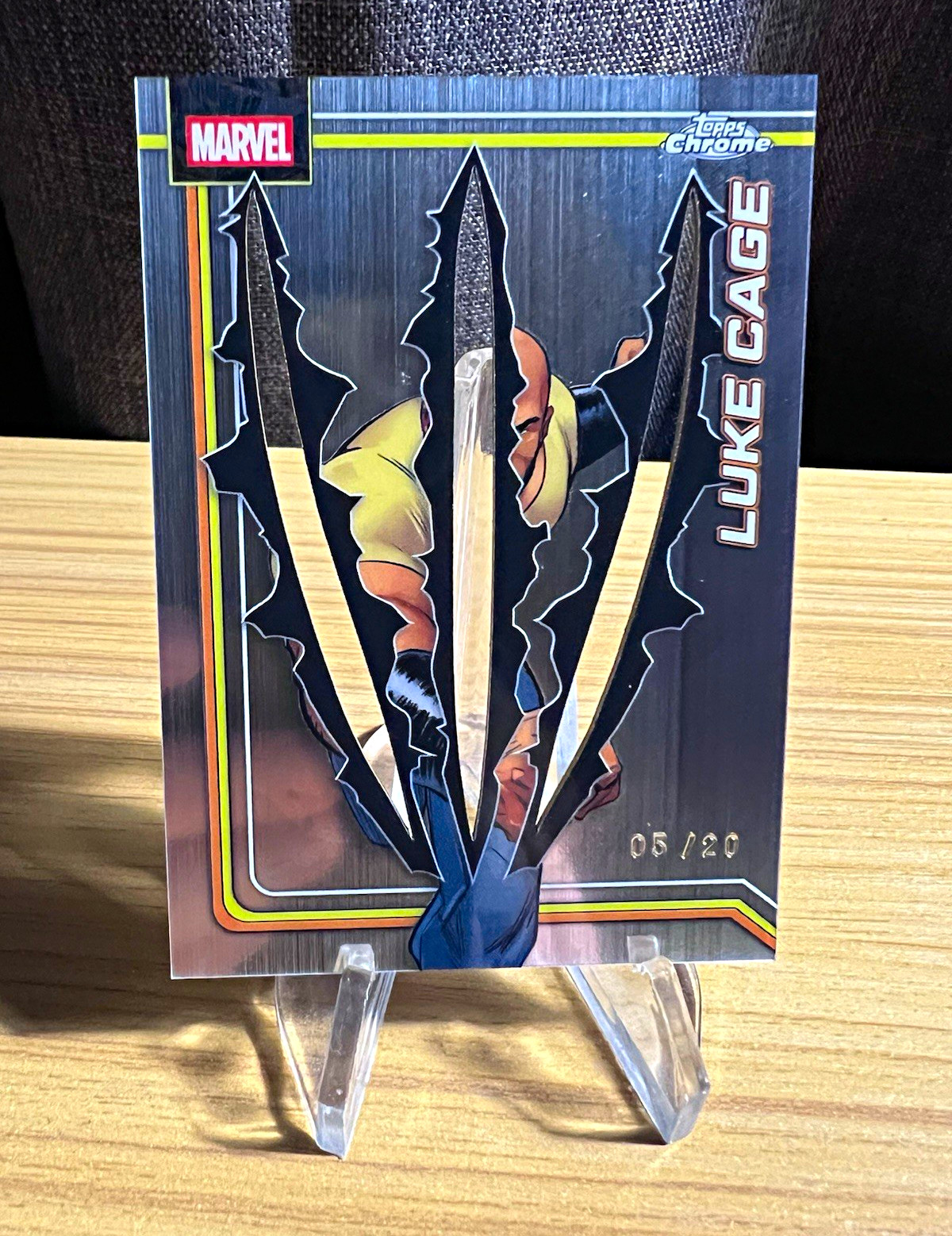 Topps 2026 Topps Chrome Marvel Luke Cage #072 Clawed Variation 05/20