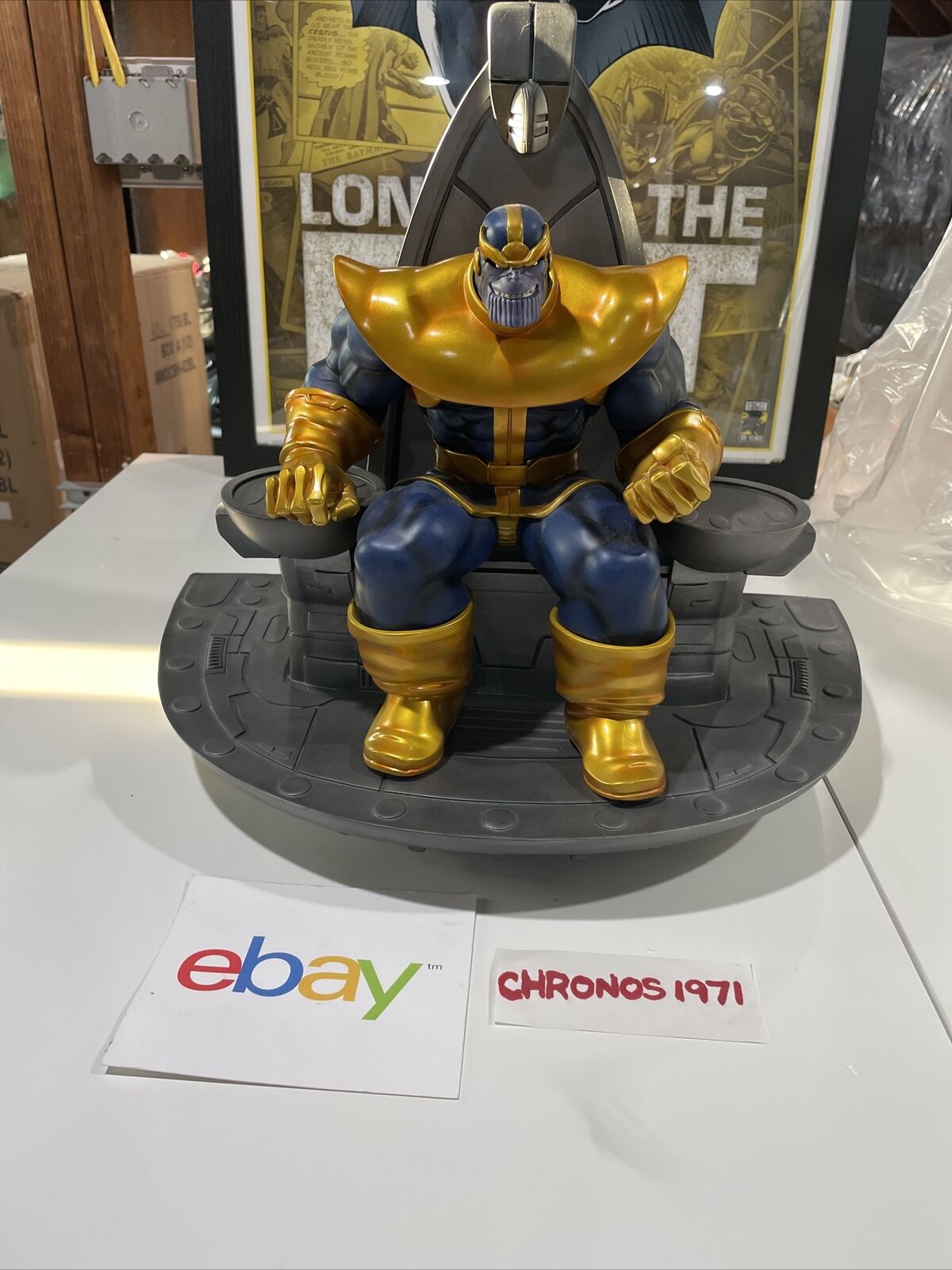Thanos on Space Throne Statue 33/600 Bowen Designs Marvel Avengers Used LOOK