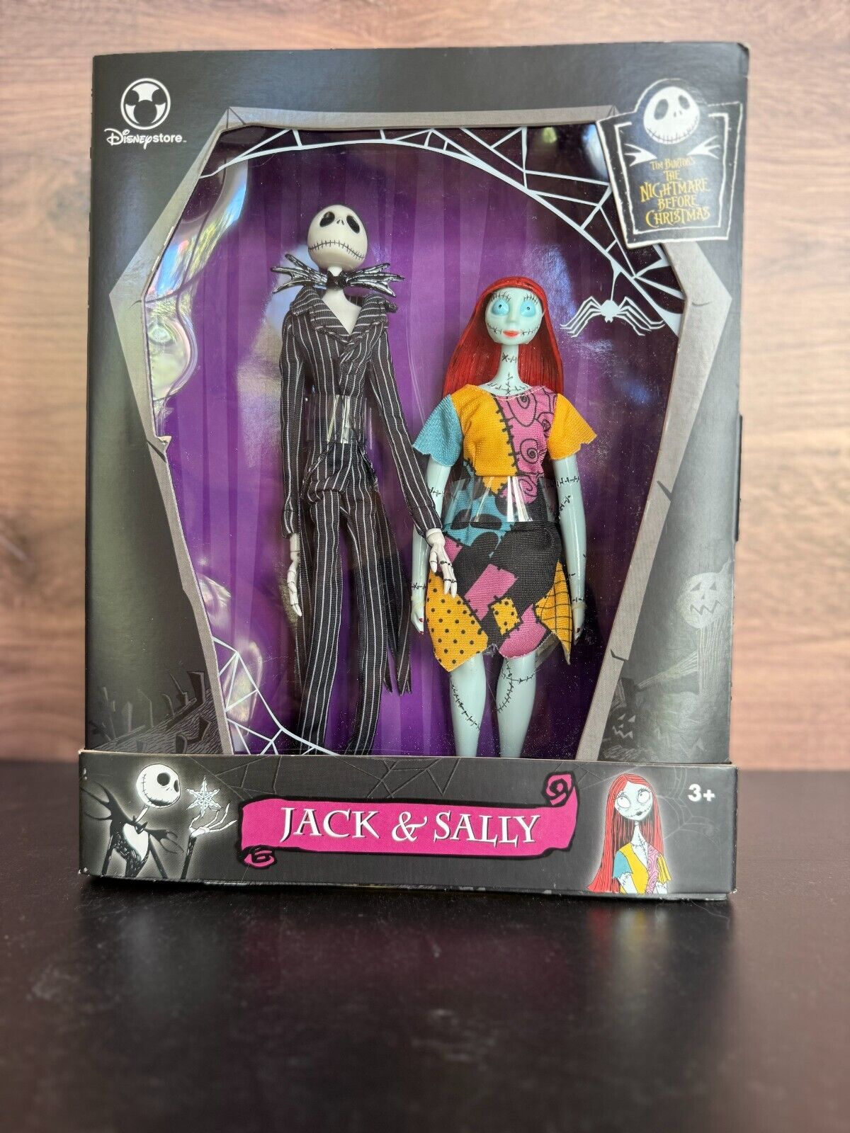 Jack and Sally Dolls Nightmare Before Christmas Disney Store 9 3/4\