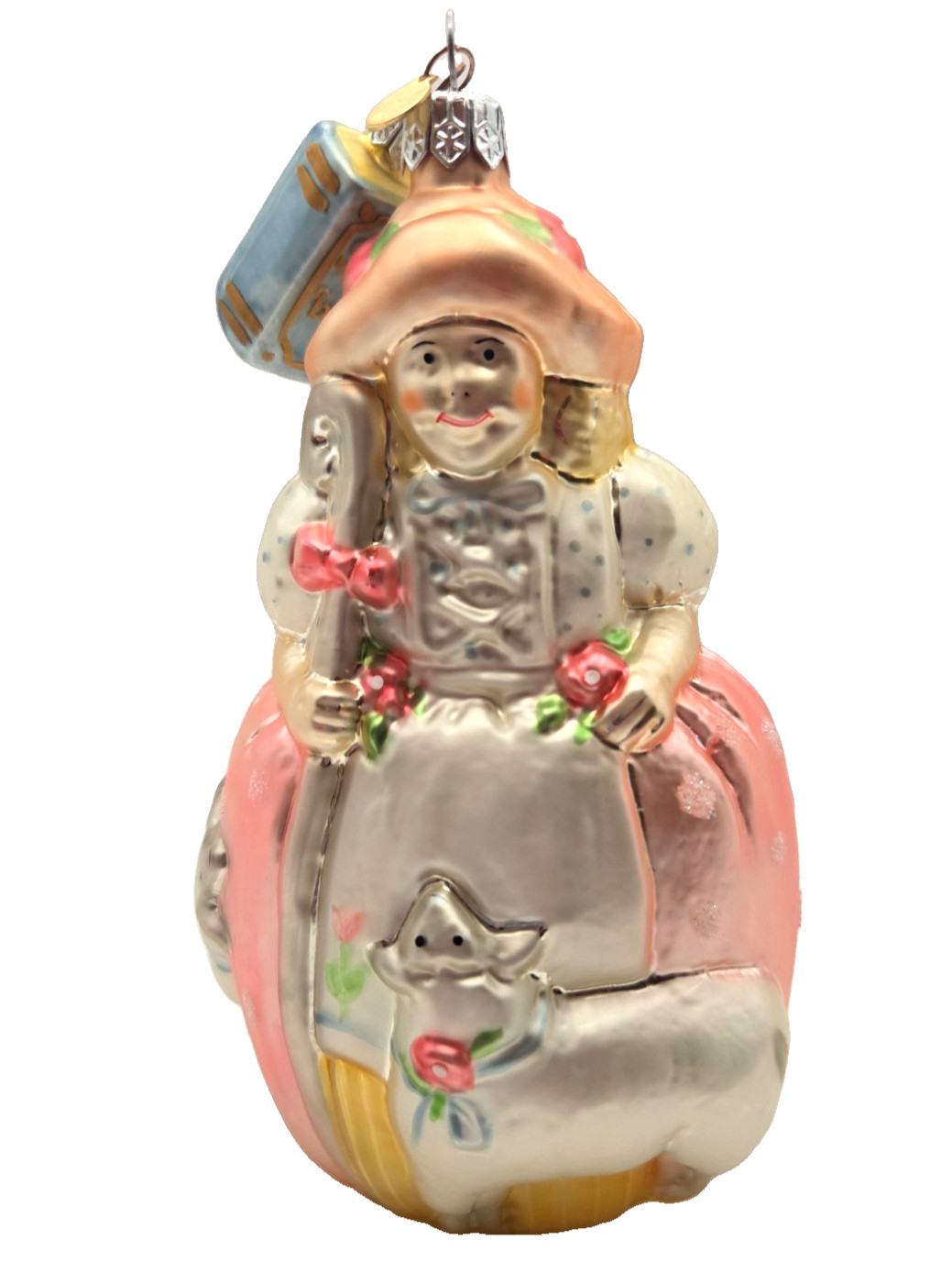 Dept 56 Little Bo Peep Blown Glass Paint Ornament 6.5\