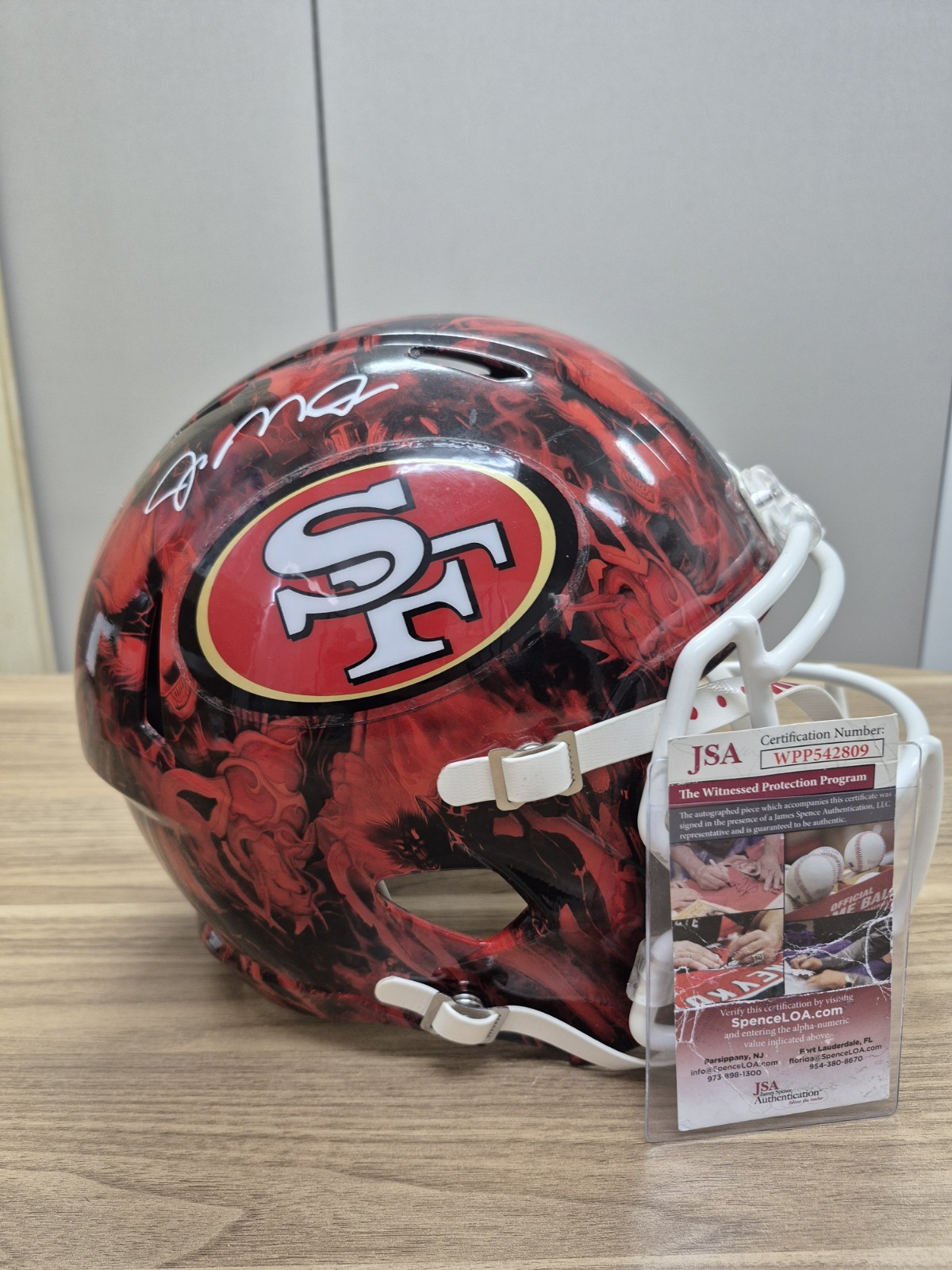 Joe Montana 49ers Autographed Full Size Replica Helmet COA JSA Authenticated HOF Joe Montana 49ers Autographed Full Size Replica Helmet COA JSA Authenticated HOF