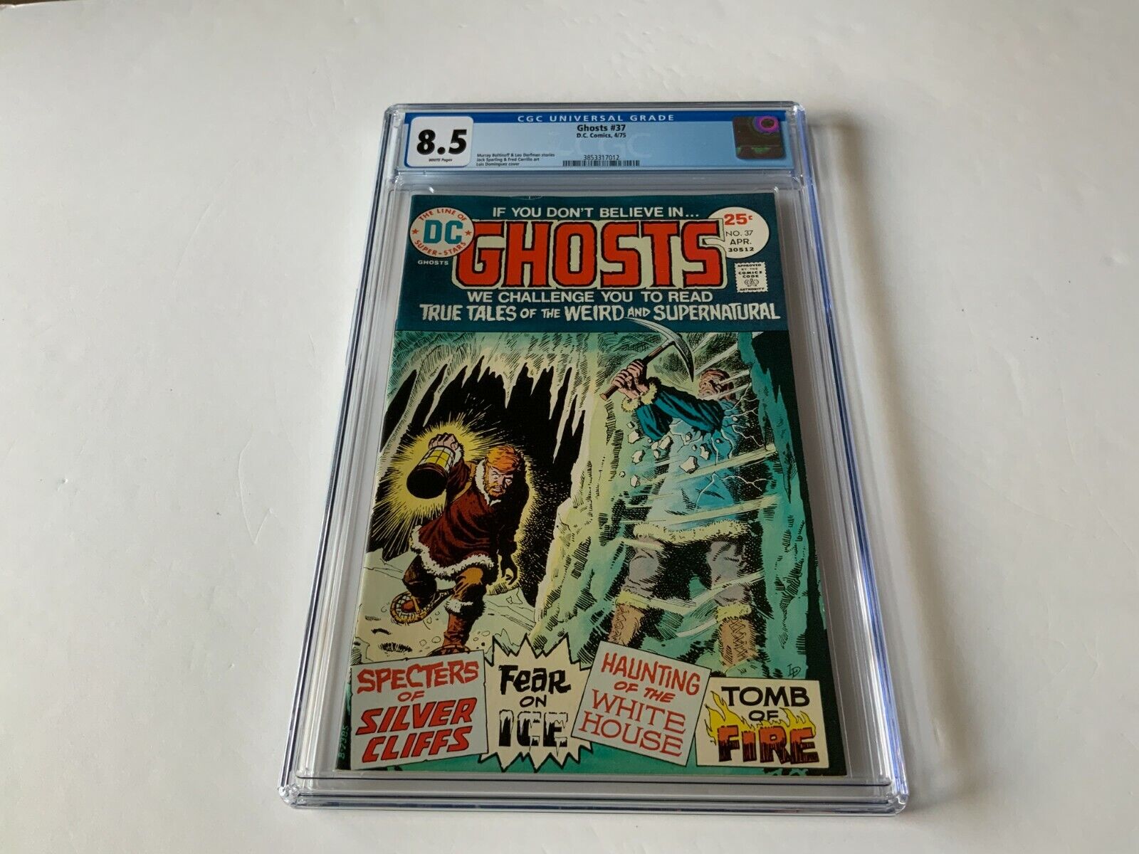 GHOSTS 37 CGC 8.5 WHITE PAGES HAUNTING OF THE WHITE HOUSE HORROR DC COMICS 1975