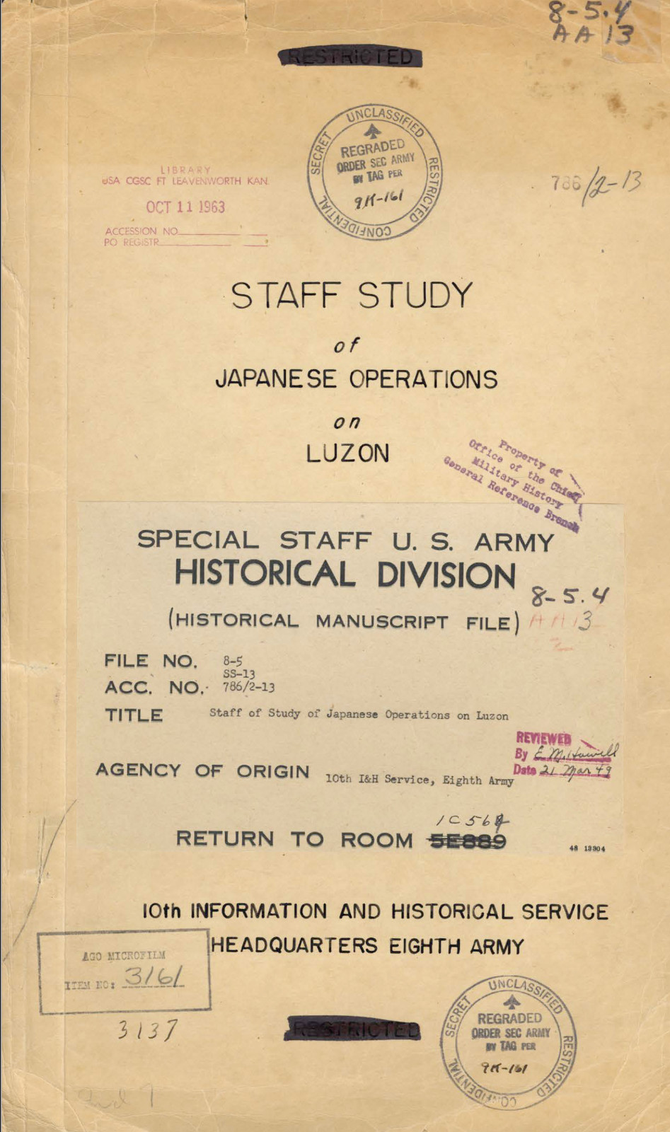 143 Page 1949 Staff Study Japanese Operations Luzon Campaign War WWII on Data CD