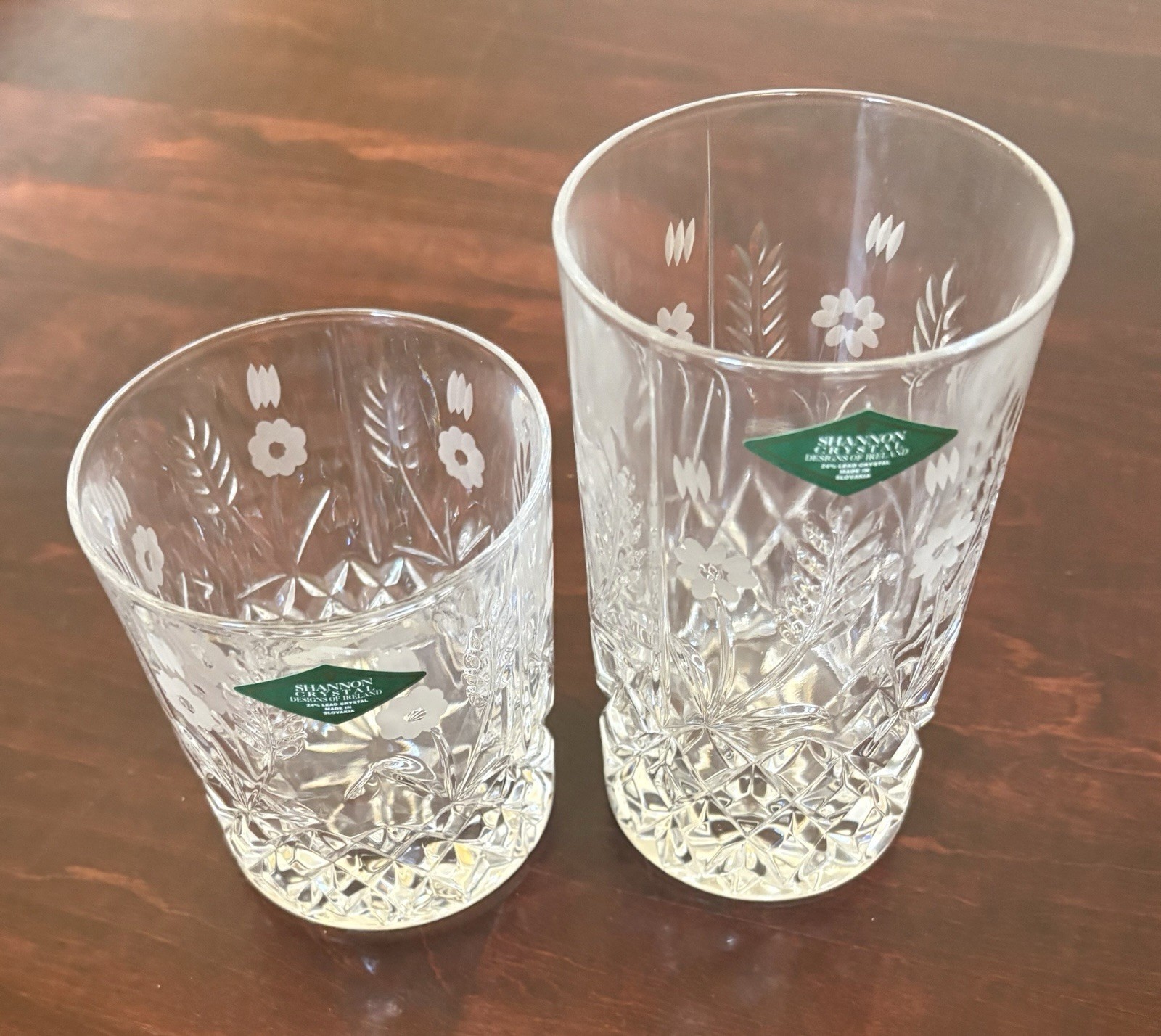 Shannon Crystal Godinger Stephanie 12 Pc Barware Set 24% Lead Crystal New In Box