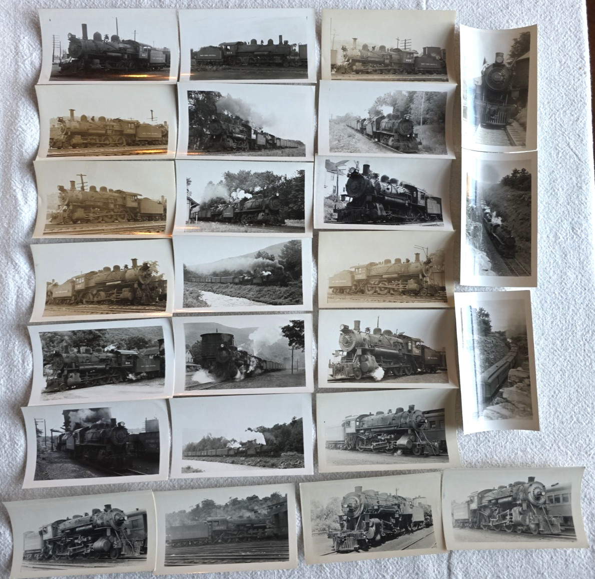 C. 1940s New York Central Railroad 4-6-0 Steam Locomotive Photo Lot Of 24