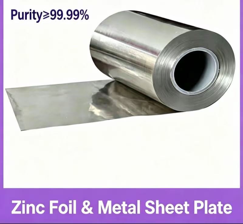99.99% High Purity Zinc Foil Zn Metal Sheet Plate For Lab Scientific Research