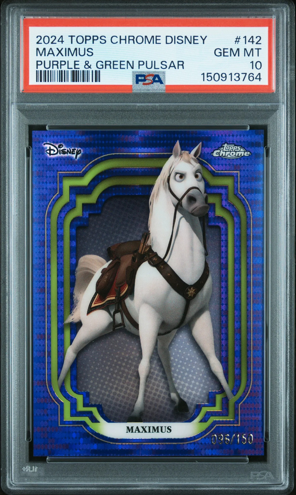 2024 Topps Chrome Disney Maximus /150 #142 PSA 10
