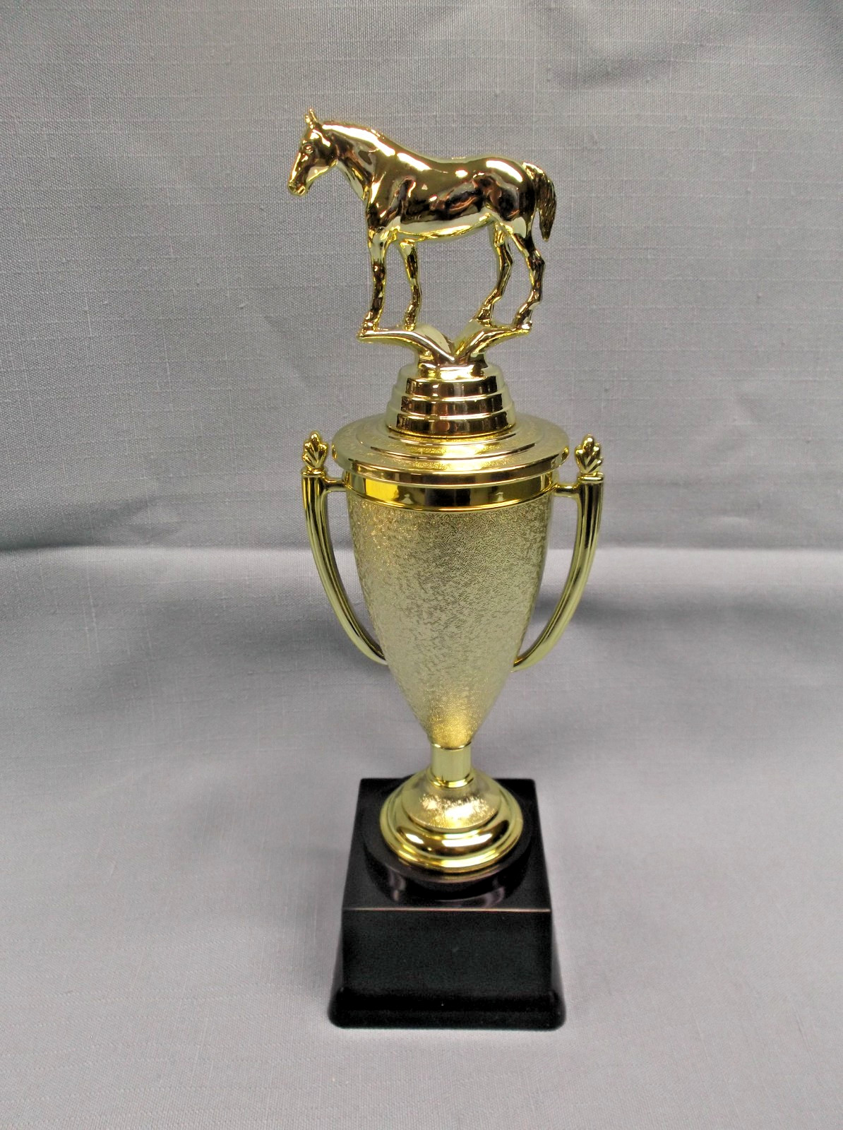 horse cup trophy award black base equestrian