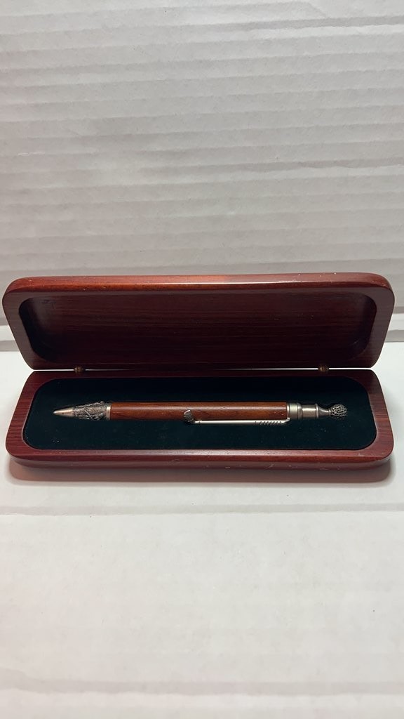 Vintage Wooden Ballpoint Pen with Wooden Case Vintage Wooden Ballpoint Pen with Wooden Case
