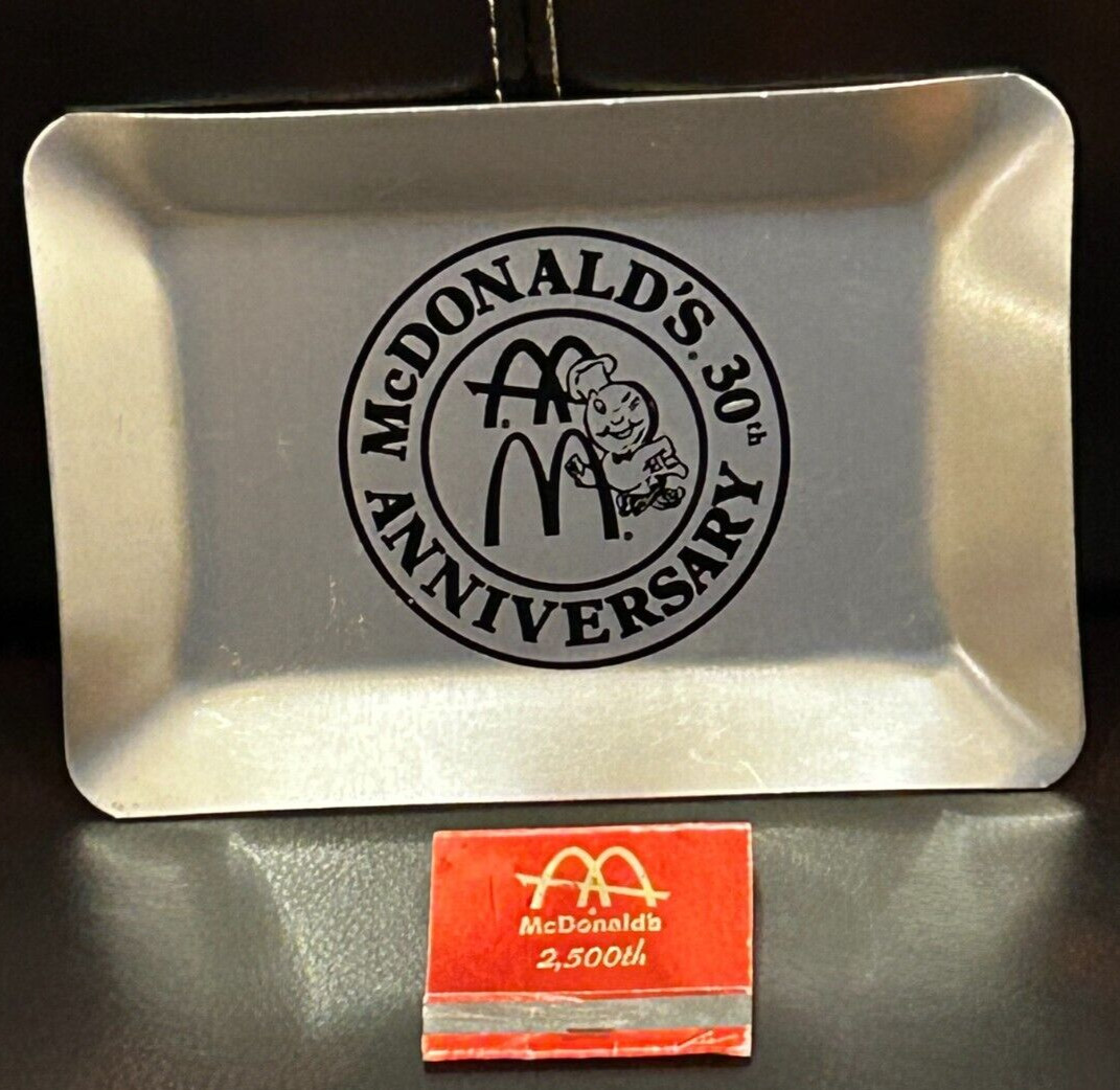 EXTREMELY RARE McDonald\'s  2,500th Restaurant Matchbook  and 30-YR 7,500 Plate