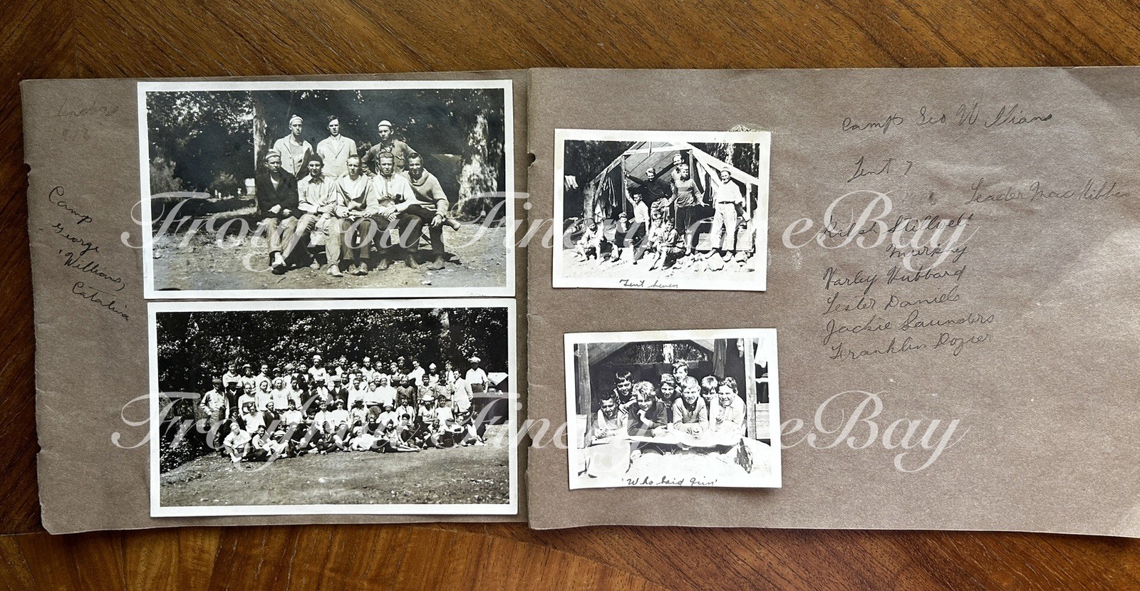 VTG 1916 Catalina Island George Williams Camp Boys & Leaders + Names Photos Rare