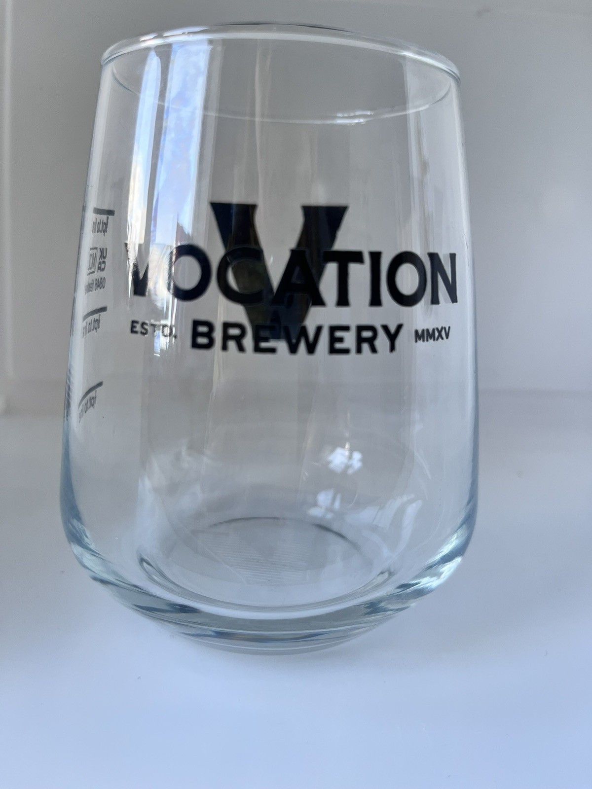 Vocation Brewery 440ml Allegra Glass Branded Breweriana Mancave Some Print Loss