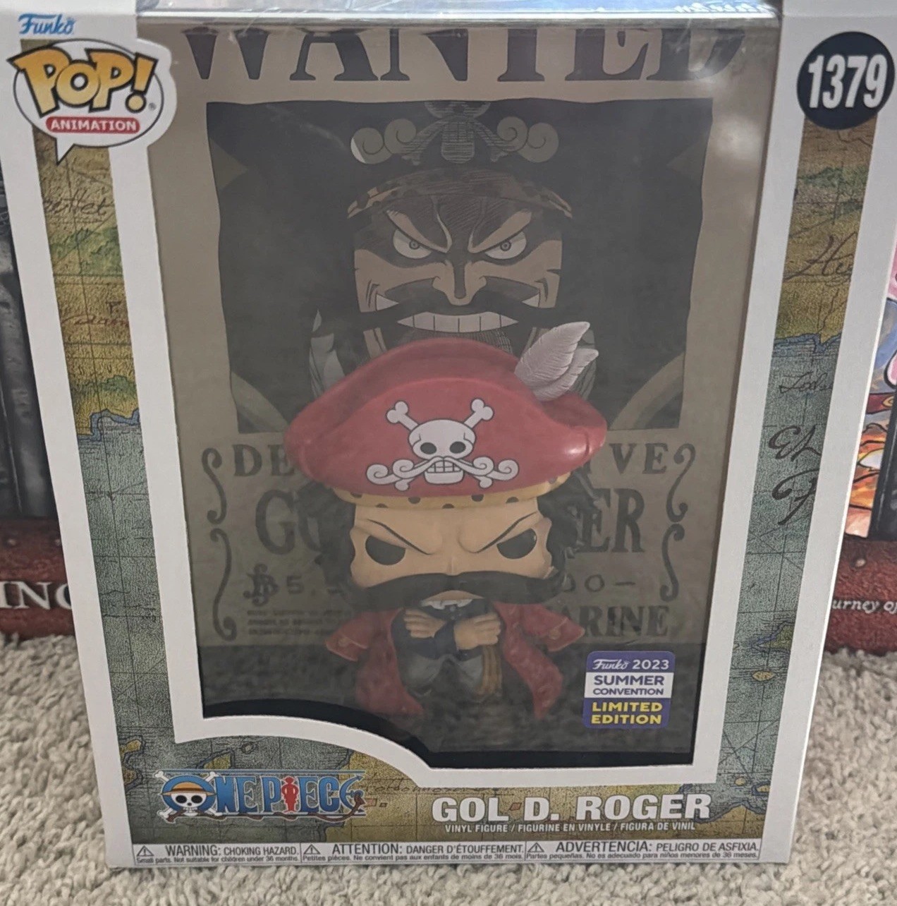 Funko Pop One Piece Gol D Roger 1379 Wanted Poster SDCC 2023 Shared Exclusive