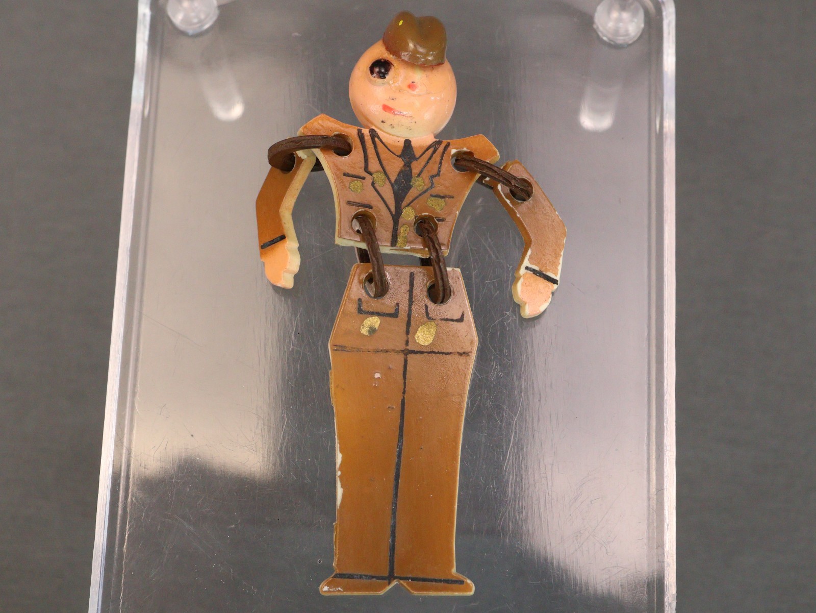 Vintage World War 2 WWII Celluloid Plastic Army Buddy Soldier Sweetheart Pin