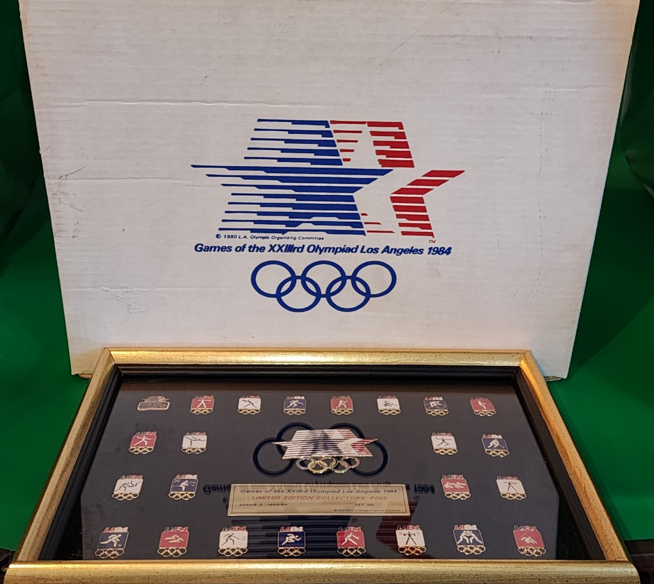 1984 Los Angeles Olympics Limited Edition Framed Collectors\' Pin Set Series 3